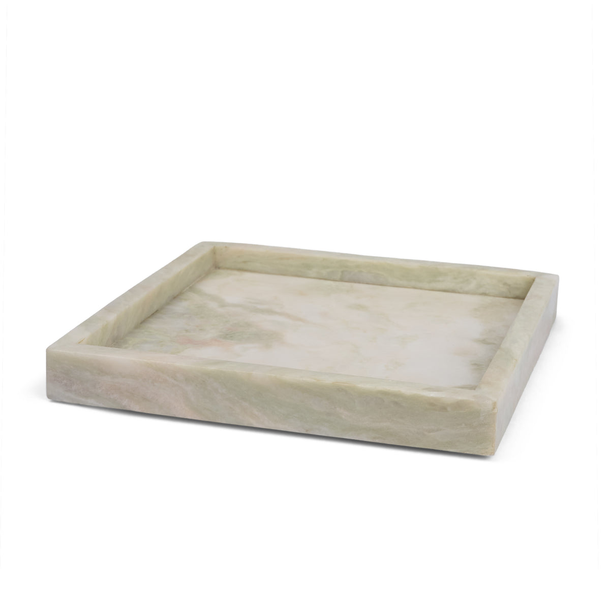 Stratus Gray Marble Square Decorative Tray-Trays-DECOROLALA