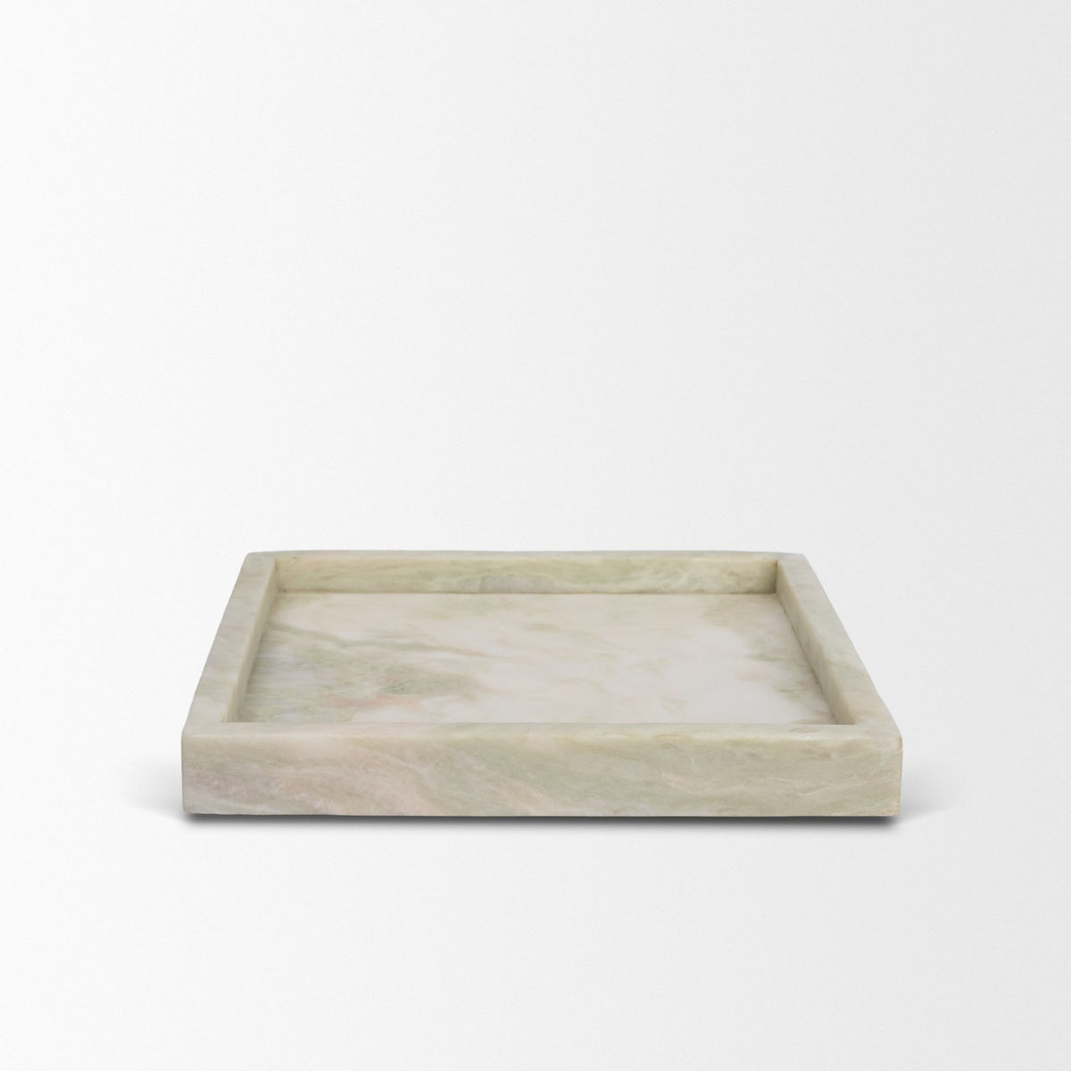 Stratus Gray Marble Square Decorative Tray-Trays-DECOROLALA