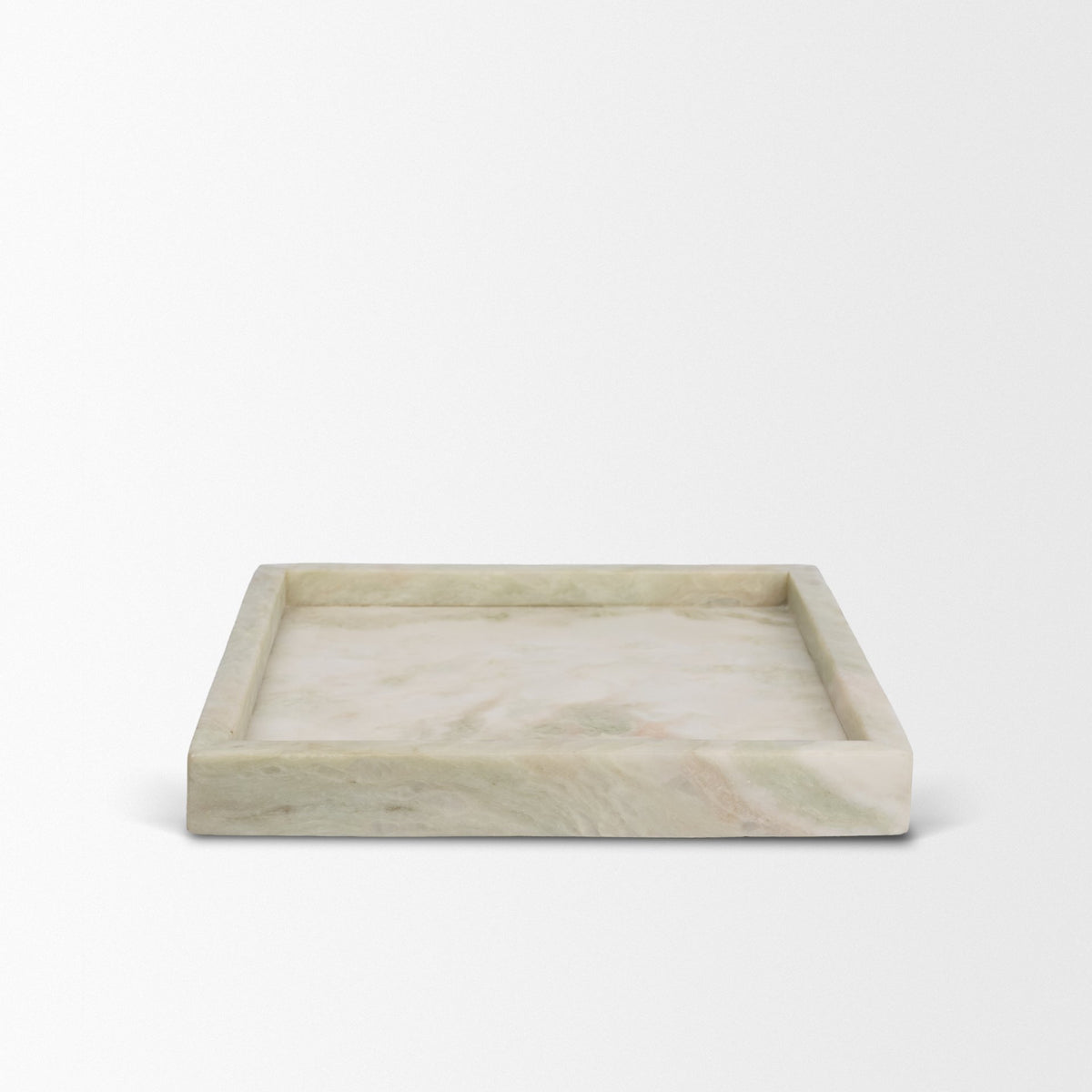 Stratus Gray Marble Square Decorative Tray-Trays-DECOROLALA
