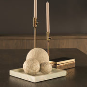 Stratus Gray Marble Square Decorative Tray-Trays-DECOROLALA