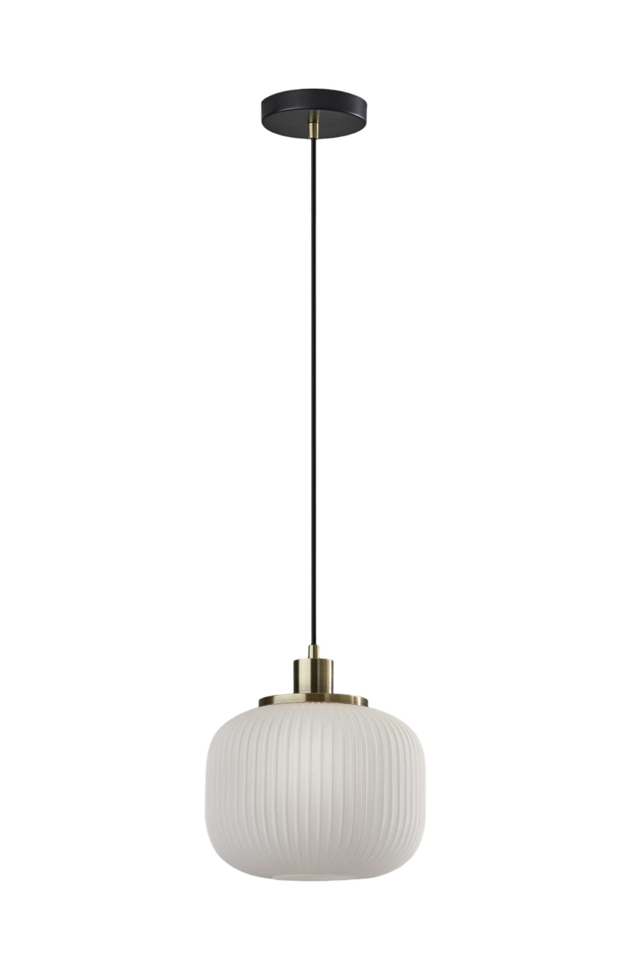 Striped Glass Glow Metal Pendant-Pendants-Hanging Lights-DECOROLALA