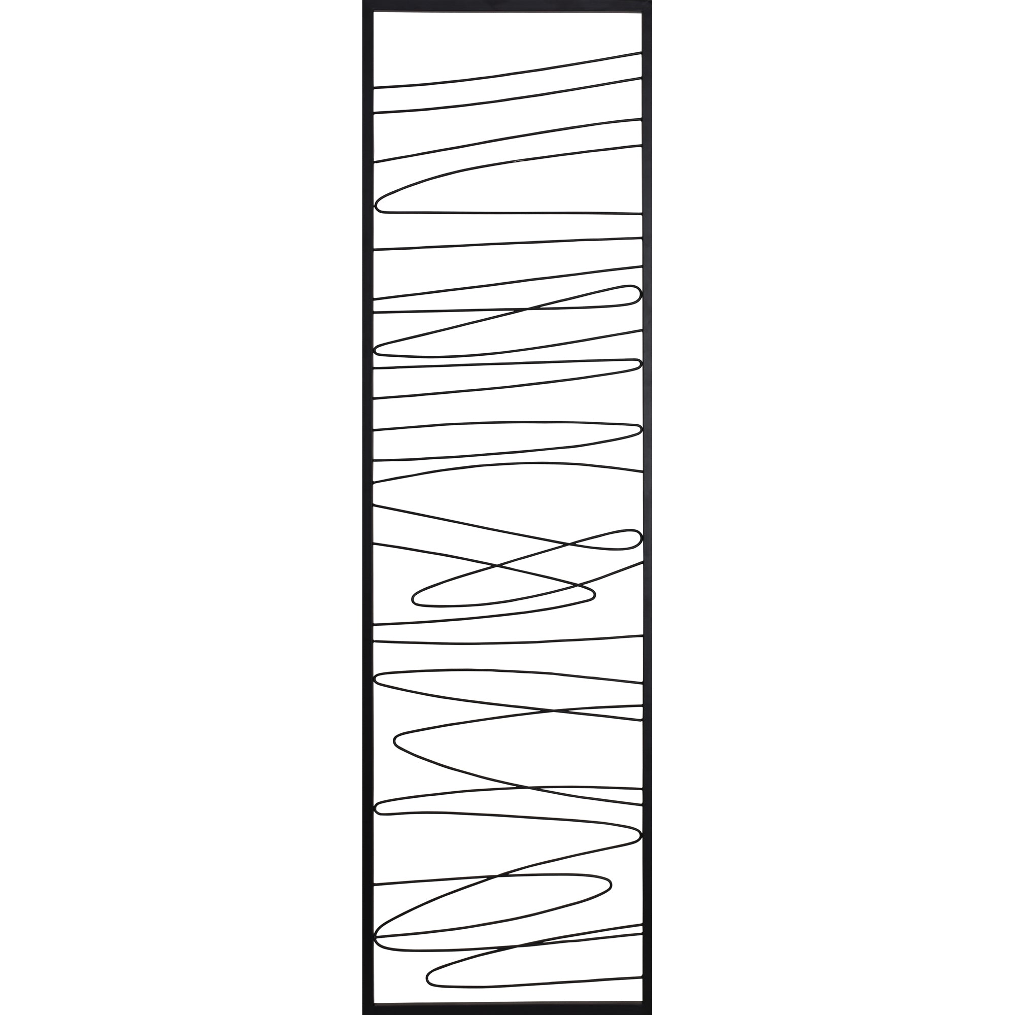 Studio Line - Linear 19.8" Wide Wall Art, Black-Wall Art-DECOROLALA