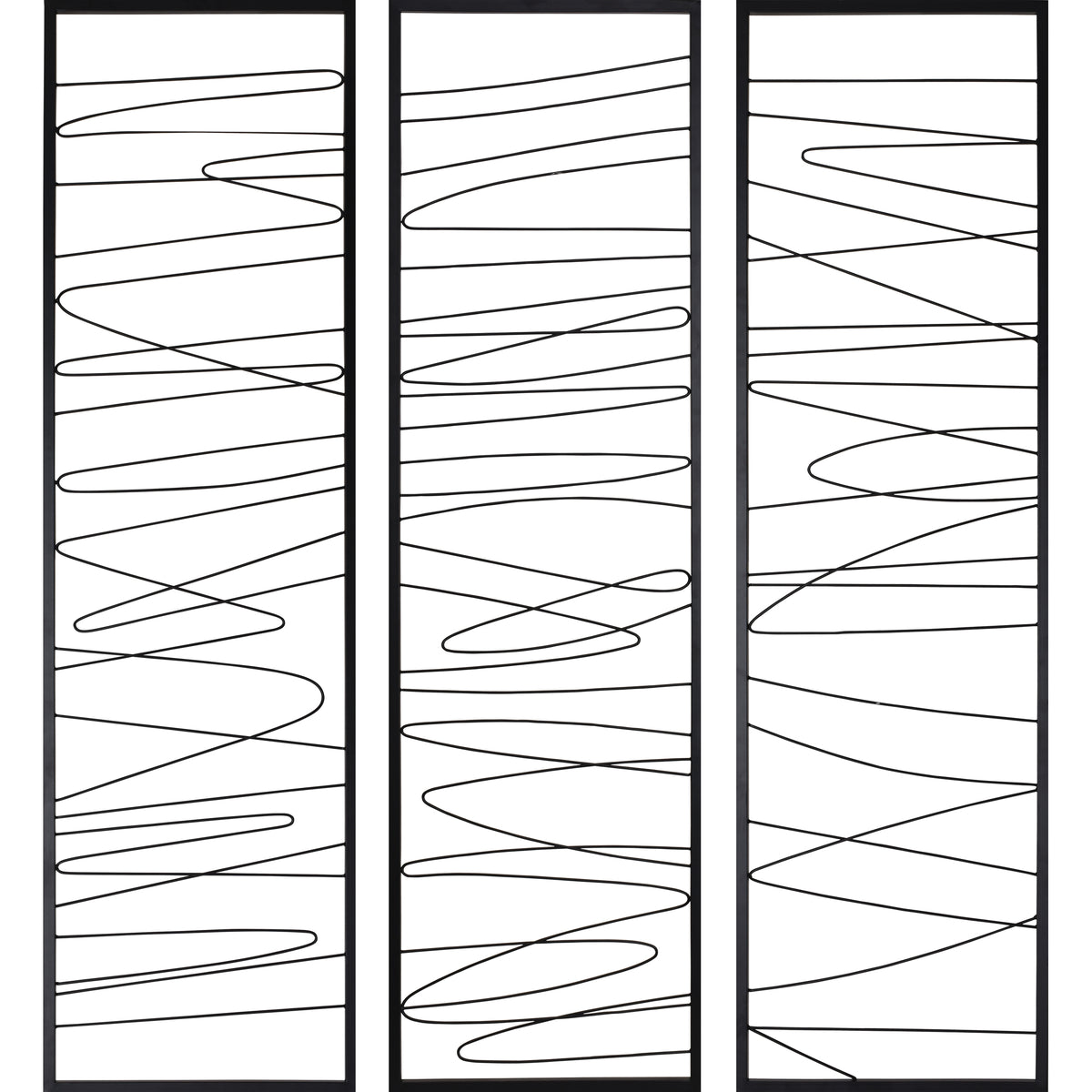 Studio Line - Linear 19.8" Wide Wall Art, Black-Wall Art Prints-DECOROLALA