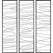 Studio Line - Linear 19.8" Wide Wall Art, Black-Wall Art-DECOROLALA