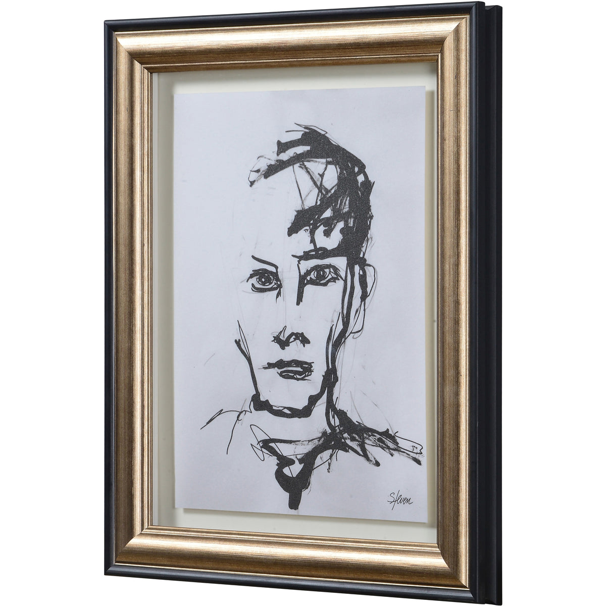 Studio Line - Sketch 4 Piece Wide Wall Art, Black-Wall Art Prints-DECOROLALA