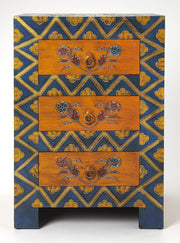 Stylish Hand Painted 3 Drawer Accent Cabinet-Cabinets-DECOROLALA