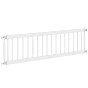 26"-37" Dog Gate, Adjustable Pet Gate, Fits 10" Tall with 2 Extension, Pressure Mount Kit for Stairs and Doorways, White