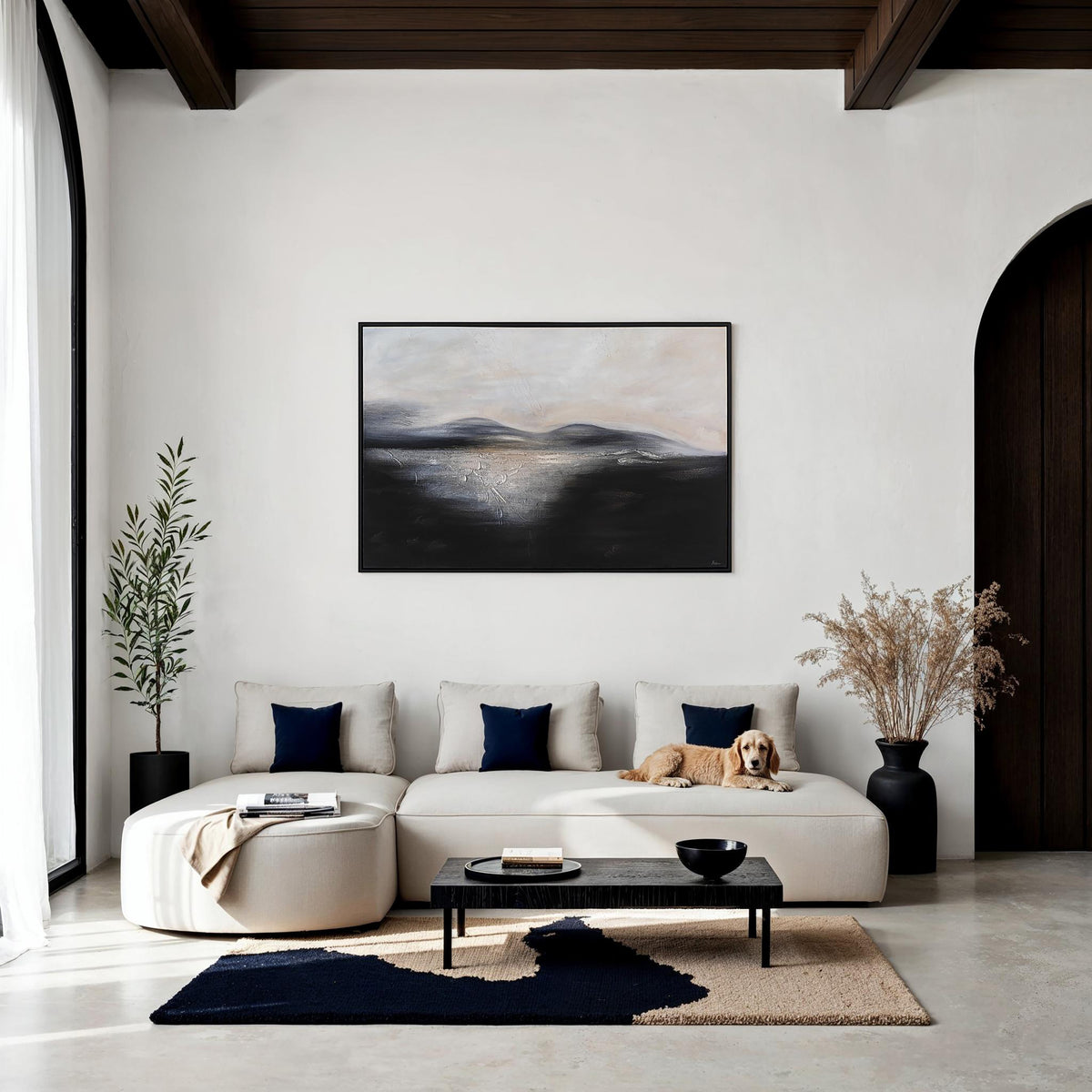 Suez 40" H x 60" W Canvas Art, Blue-Canvas Prints-DECOROLALA
