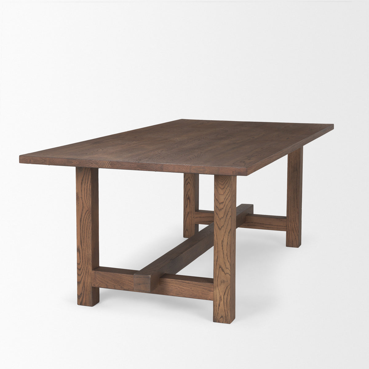 Suke 84"L x 42"W Rectangular Trestle Dining Table | Wood | Seats 8-Dining Tables-DECOROLALA