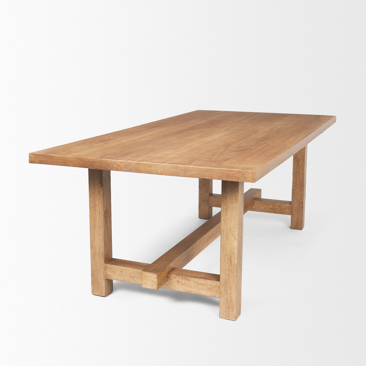 Suke 84"L x 42"W Rectangular Trestle Dining Table | Wood | Seats 8-Dining Tables-DECOROLALA