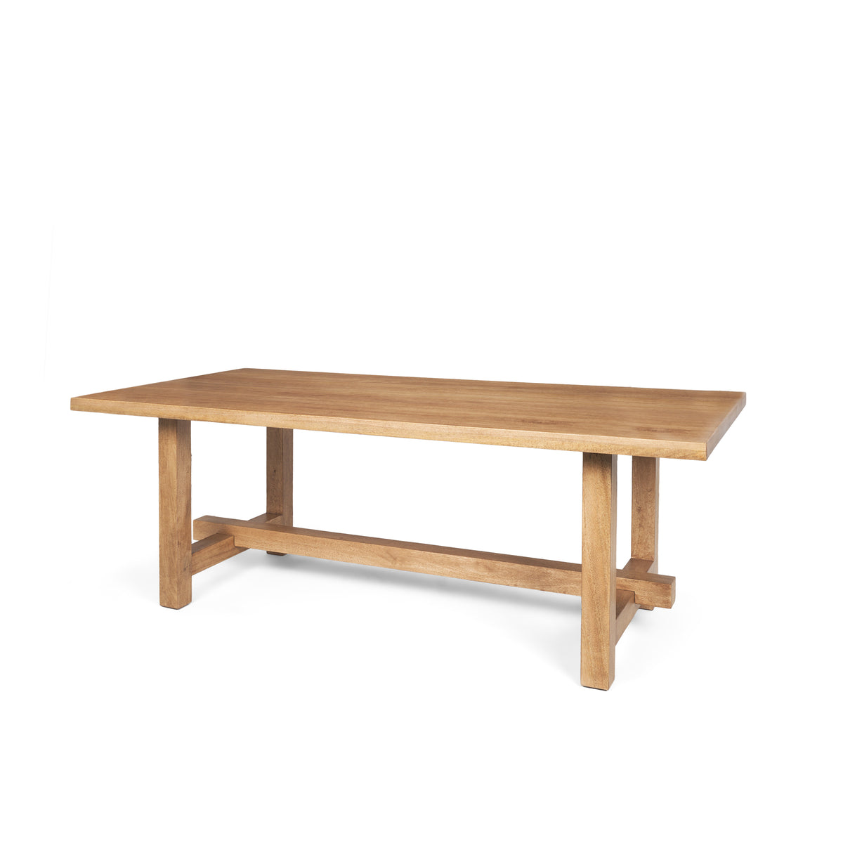 Suke 84"L x 42"W Rectangular Trestle Dining Table | Wood | Seats 8-Dining Tables-DECOROLALA