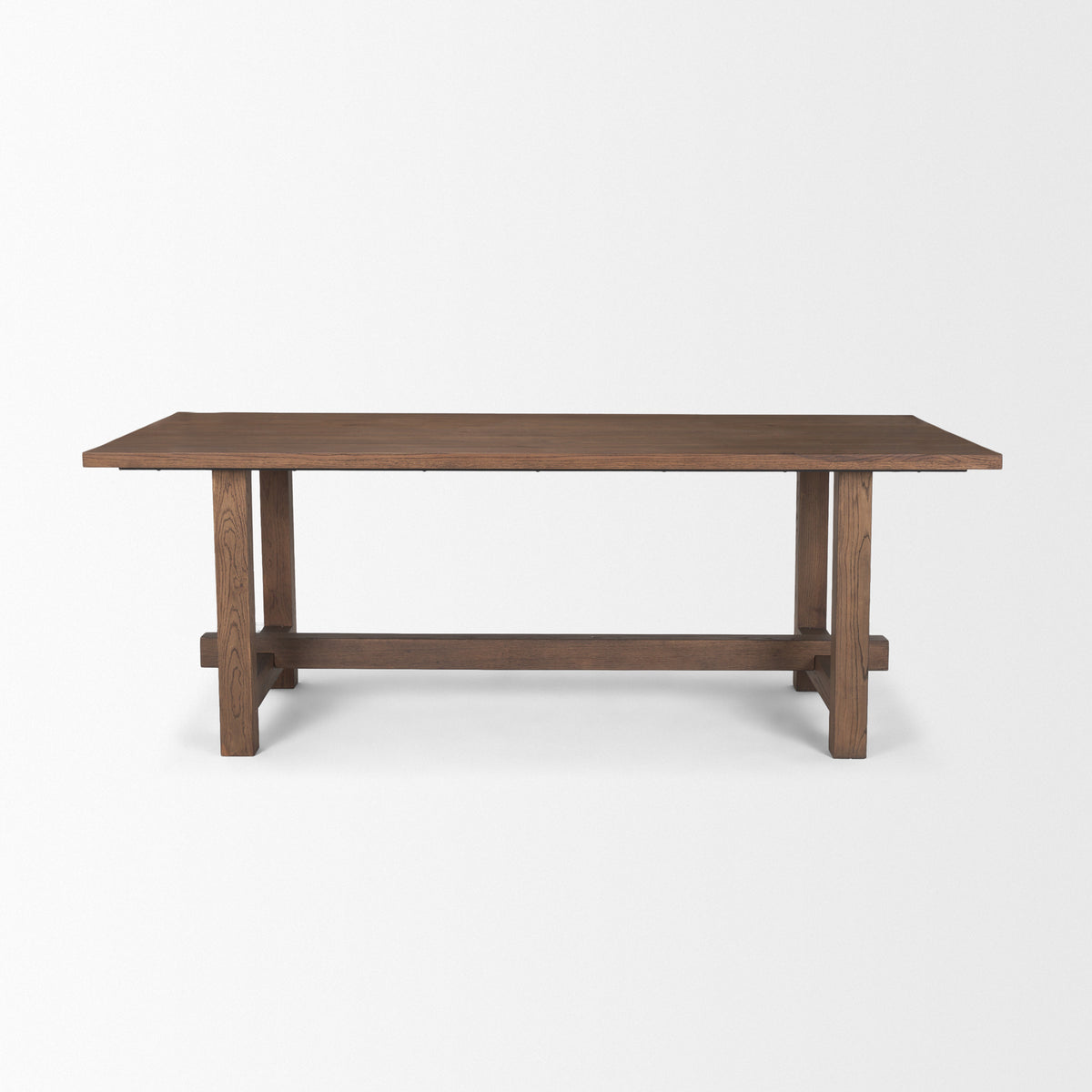 Suke 84"L x 42"W Rectangular Trestle Dining Table | Wood | Seats 8-Dining Tables-DECOROLALA