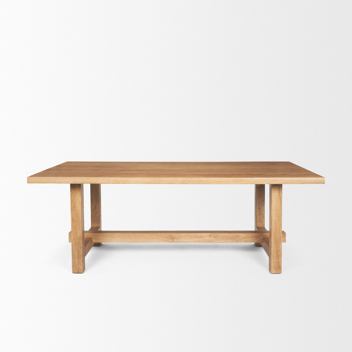 Suke 84"L x 42"W Rectangular Trestle Dining Table | Wood | Seats 8-Dining Tables-DECOROLALA