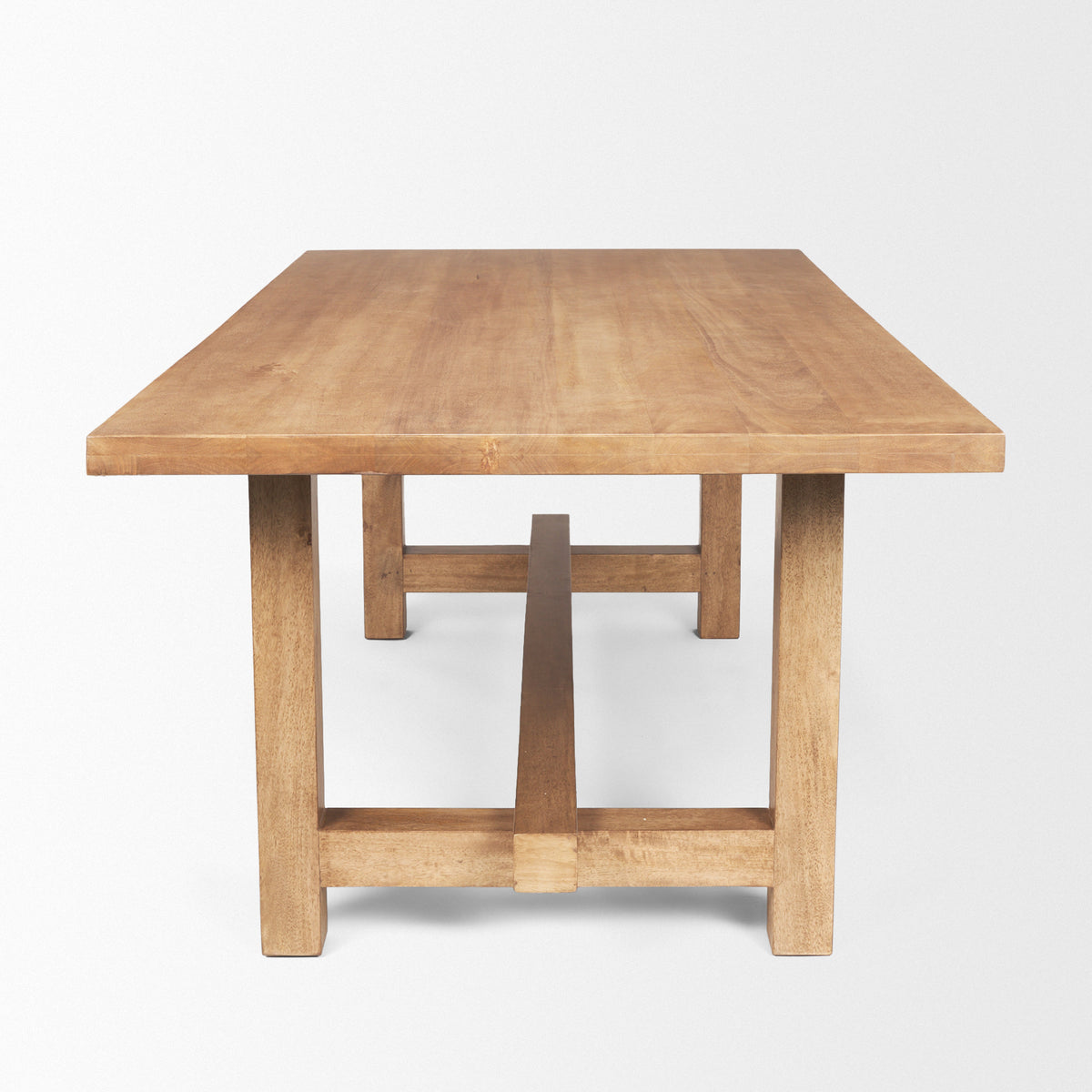 Suke 84"L x 42"W Rectangular Trestle Dining Table | Wood | Seats 8-Dining Tables-DECOROLALA