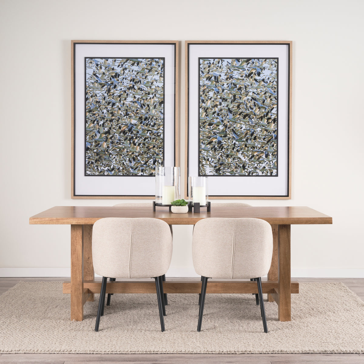 Suke 84"L x 42"W Rectangular Trestle Dining Table | Wood | Seats 8-Dining Tables-DECOROLALA