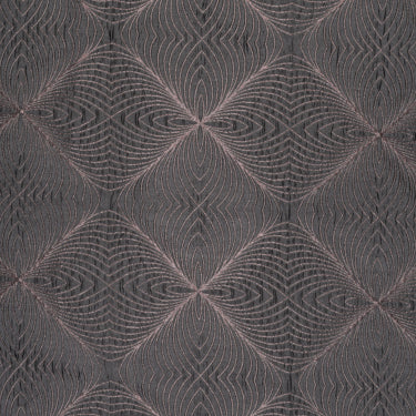 Sumatra Elegant Jacquard Diamond Design Light Filtering Grommet Curtain-Curtains-DECOROLALA