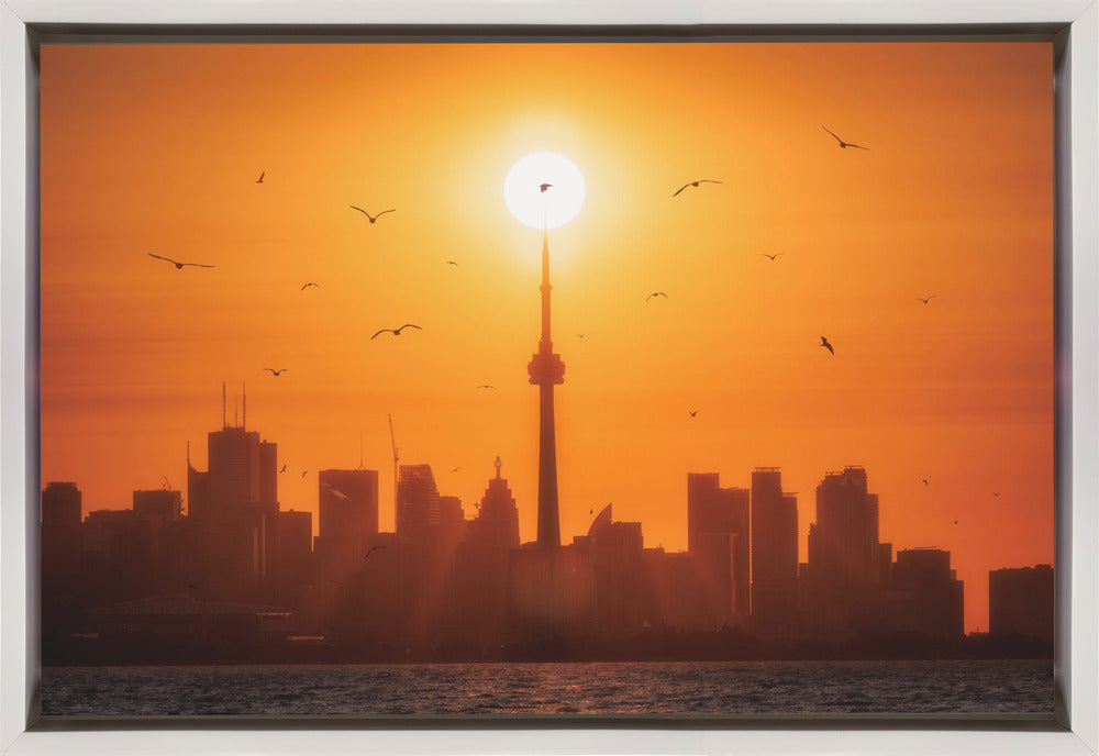Sun Rising Behind Toronto Canvas Print-Canvas Print-DECOROLALA