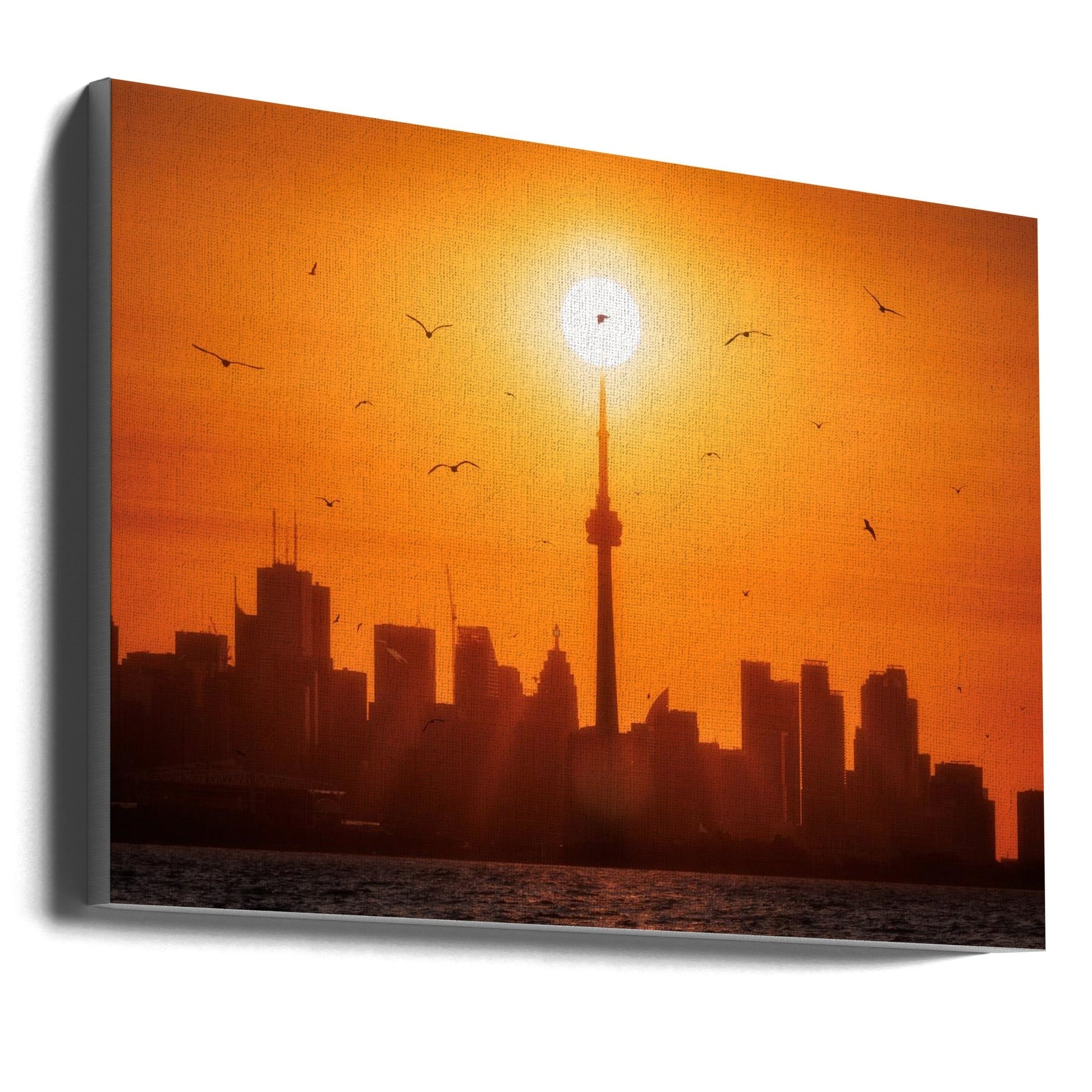Sun Rising Behind Toronto Canvas Print-Canvas Print-DECOROLALA