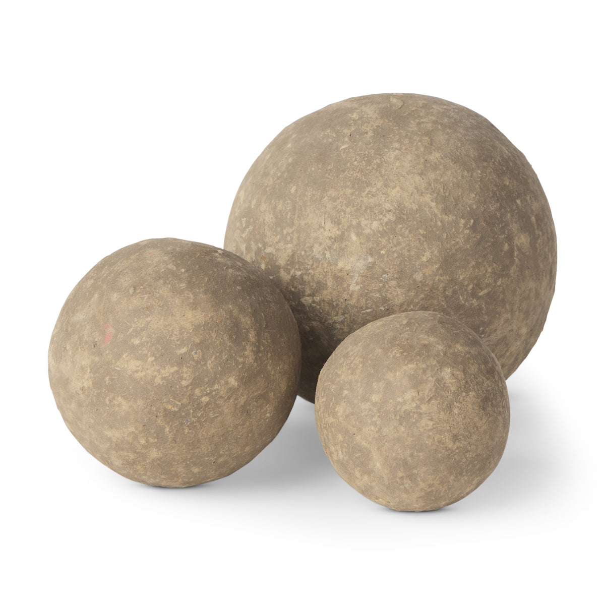 Sunita Set of 3 Paper Mache Orbs-Objects-DECOROLALA