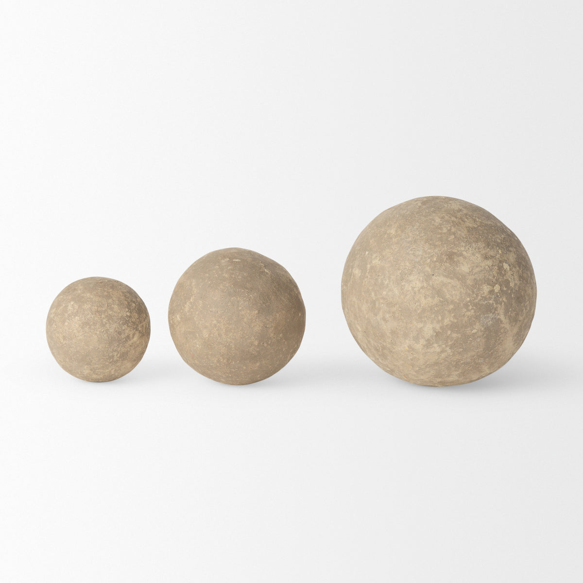 Sunita Set of 3 Paper Mache Orbs-Objects-DECOROLALA