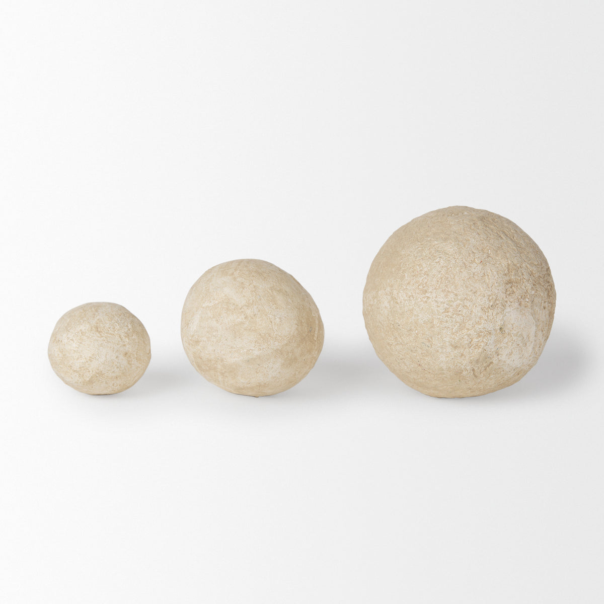 Sunita Set of 3 Paper Mache Orbs-Objects-DECOROLALA