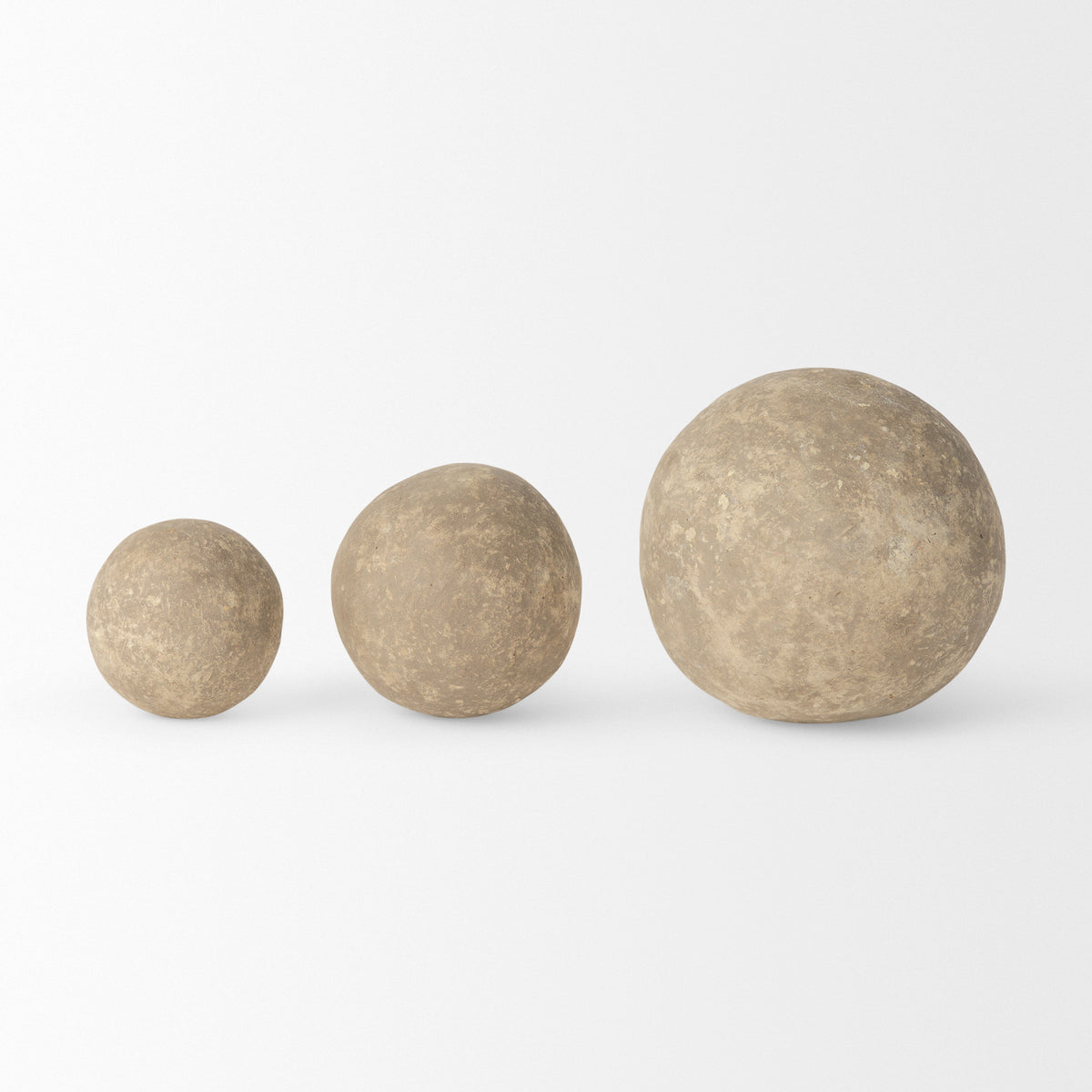 Sunita Set of 3 Paper Mache Orbs-Objects-DECOROLALA