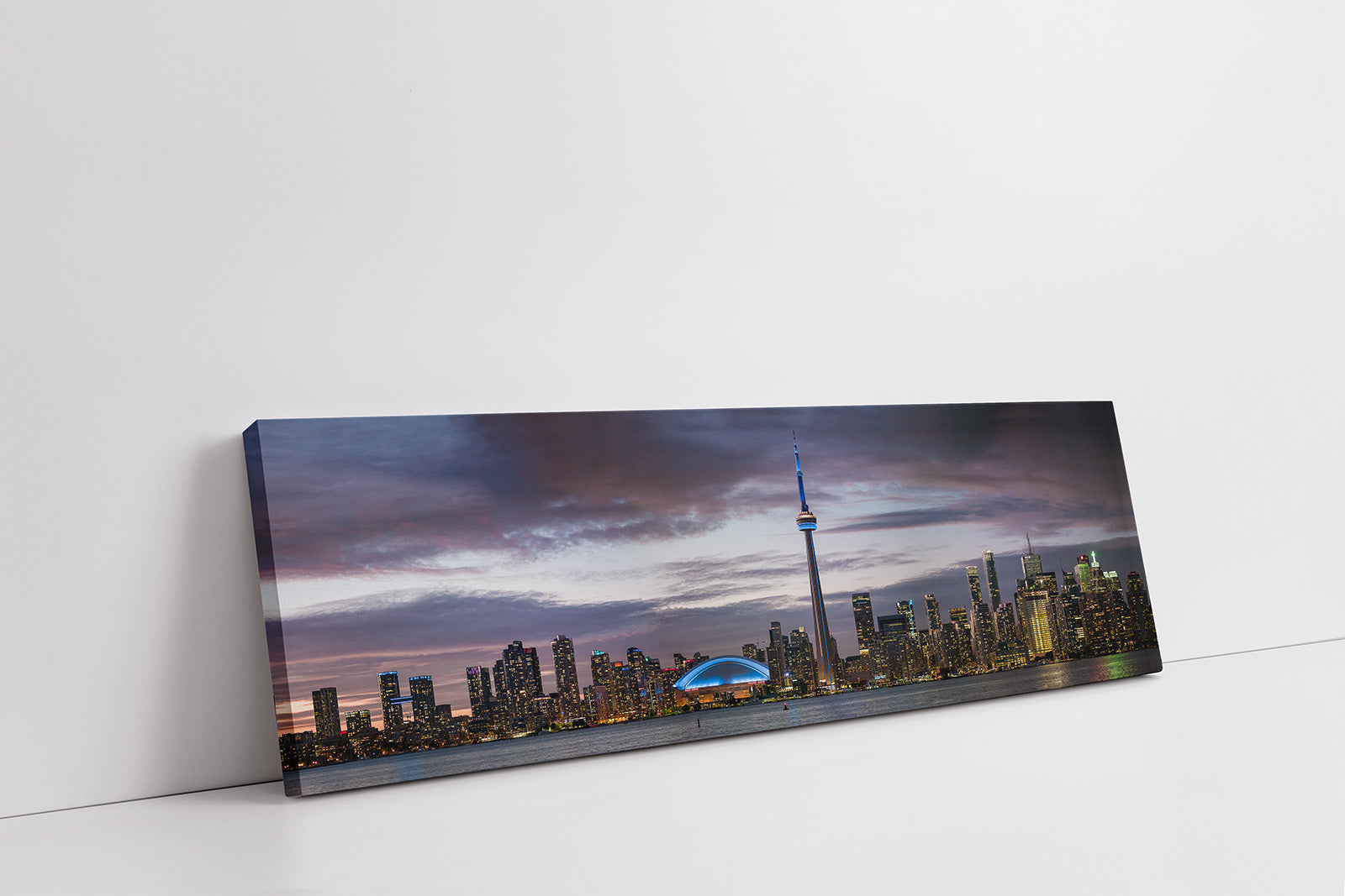 Sunset of Toronto, CN tower, Roger Center-Cities Skyline-RGB varnish-Wall Art-DECOROLALA