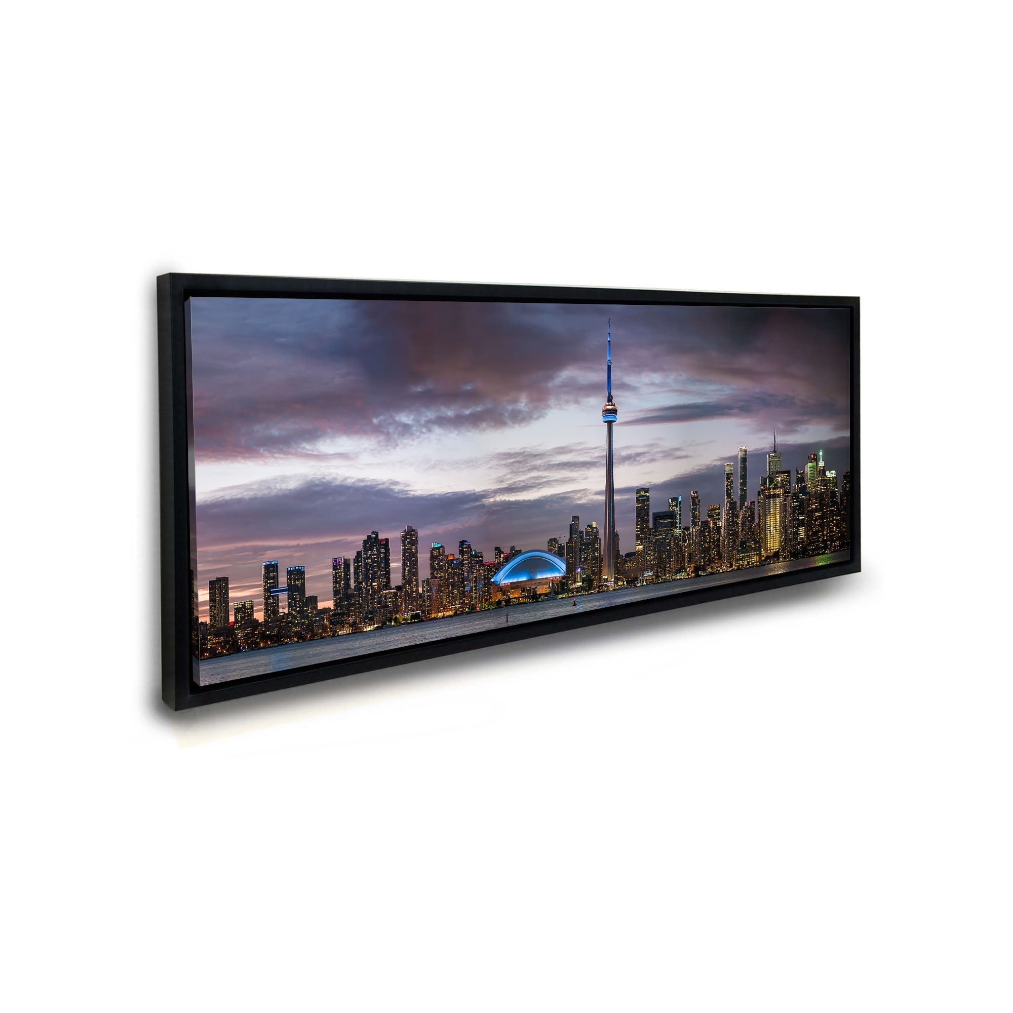 Sunset of Toronto, CN tower, Roger Center-Cities Skyline-RGB varnish-Wall Art-DECOROLALA