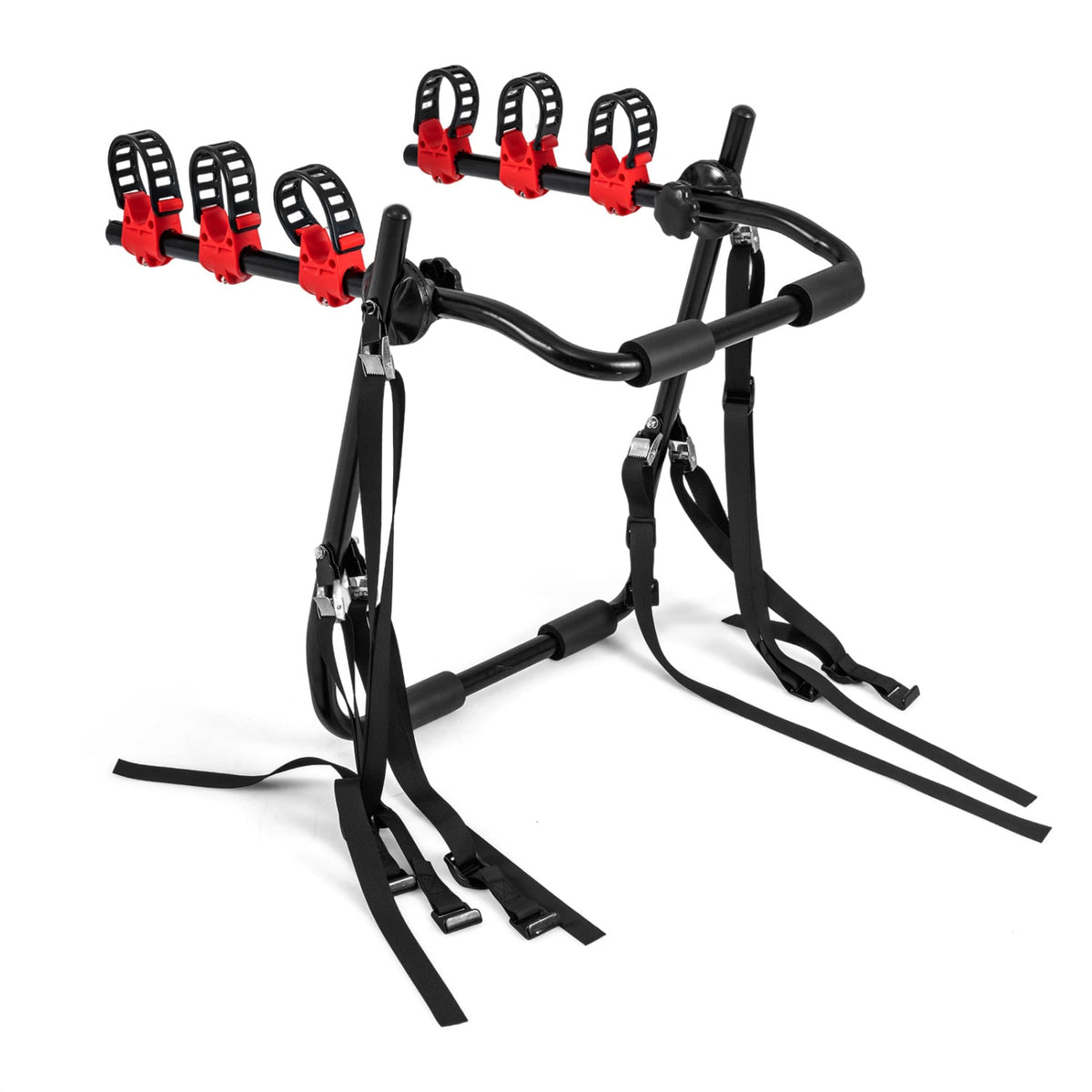Superbuy Trunk Mount 3-Bike Rack with Anti-Sway Straps & Soft Padding for SUV-Garages-DECOROLALA