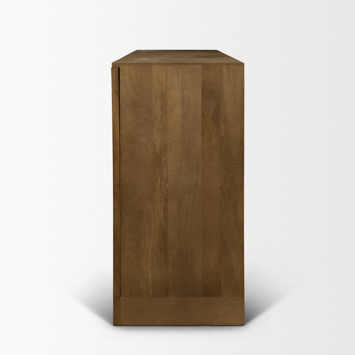 Suri Light Brown Wood w/ Glass Doors Sideboard-Sideboards & Buffets-DECOROLALA