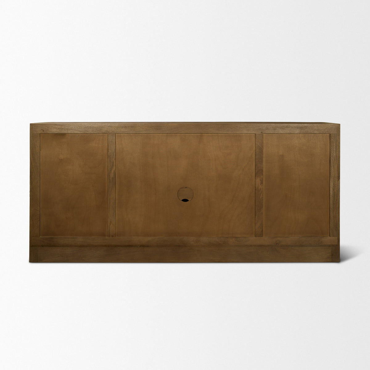 Suri Light Brown Wood w/ Glass Doors Sideboard-Sideboards & Buffets-DECOROLALA
