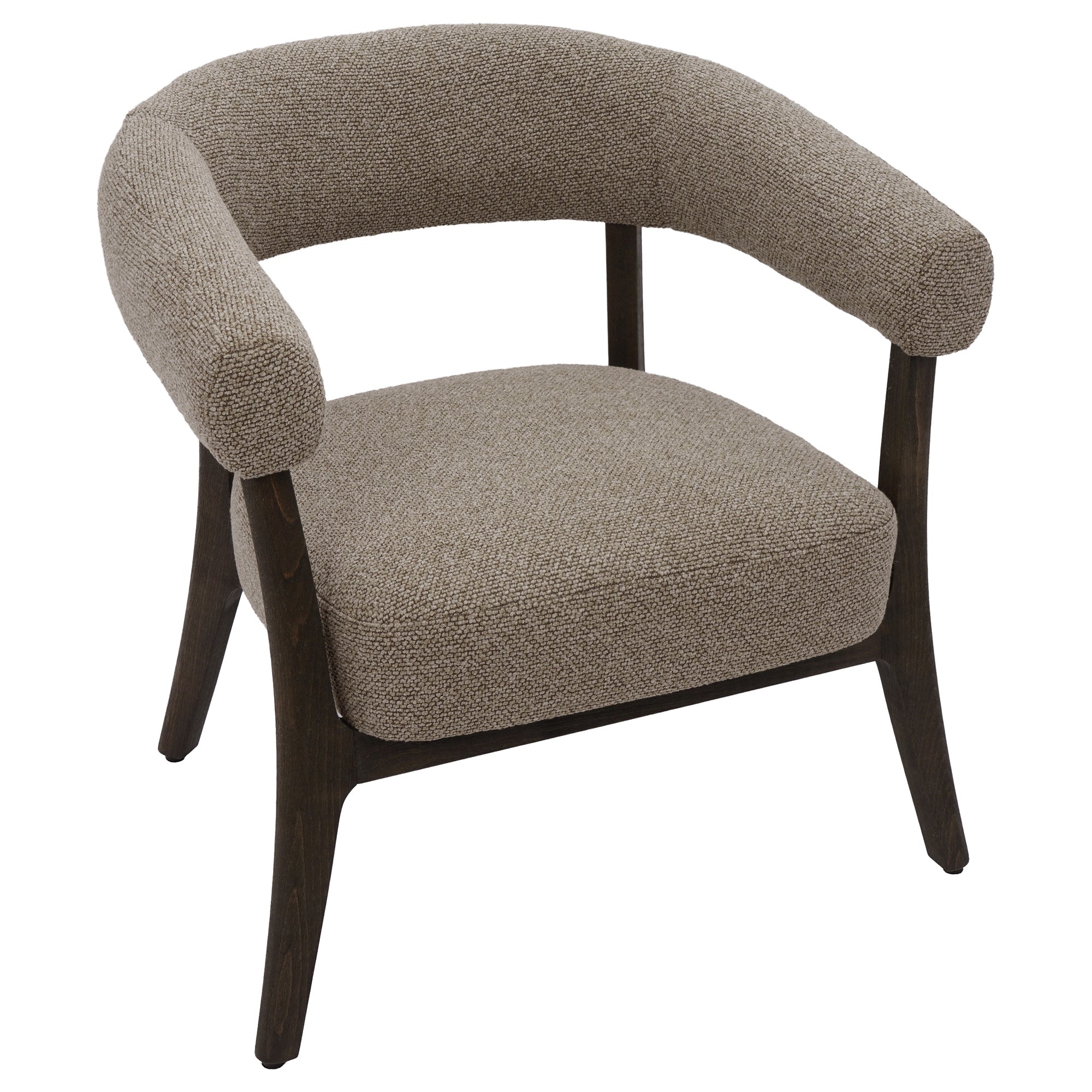Surin Accent Armchair - Brown Plush Side Chair-DECOROLALA