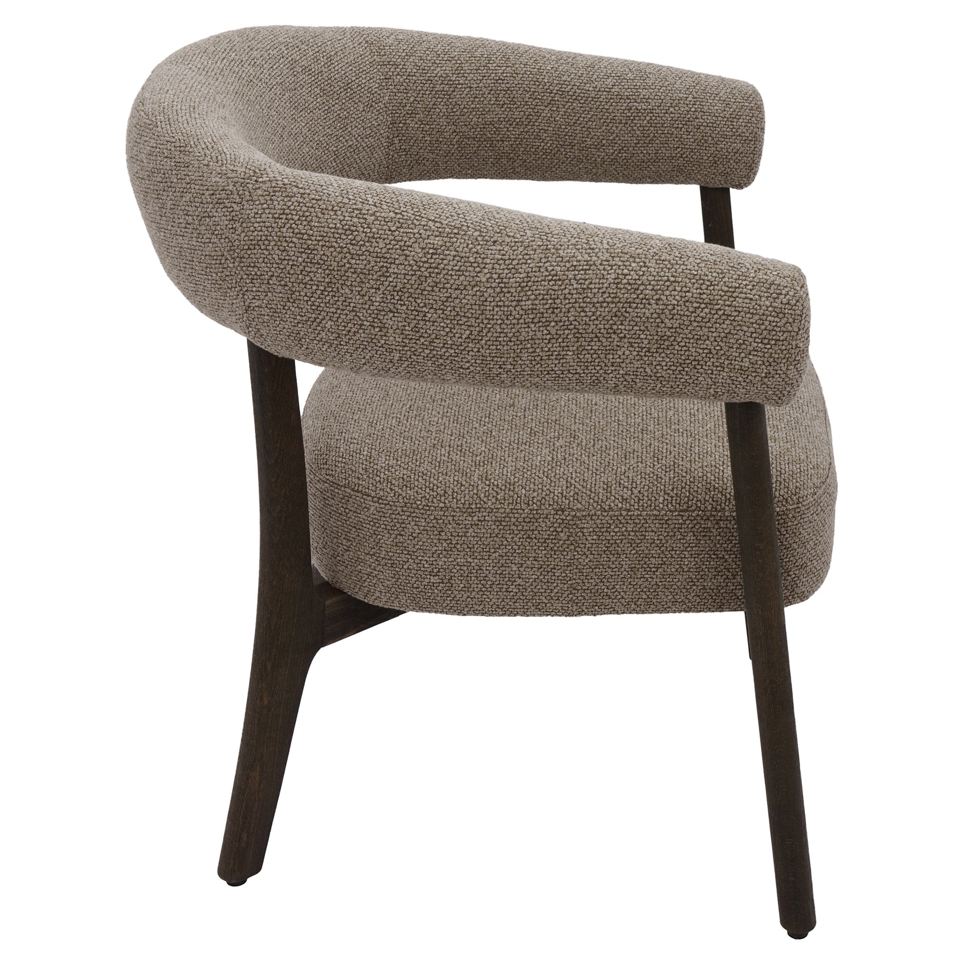 Surin Accent Armchair - Brown Plush Side Chair-DECOROLALA