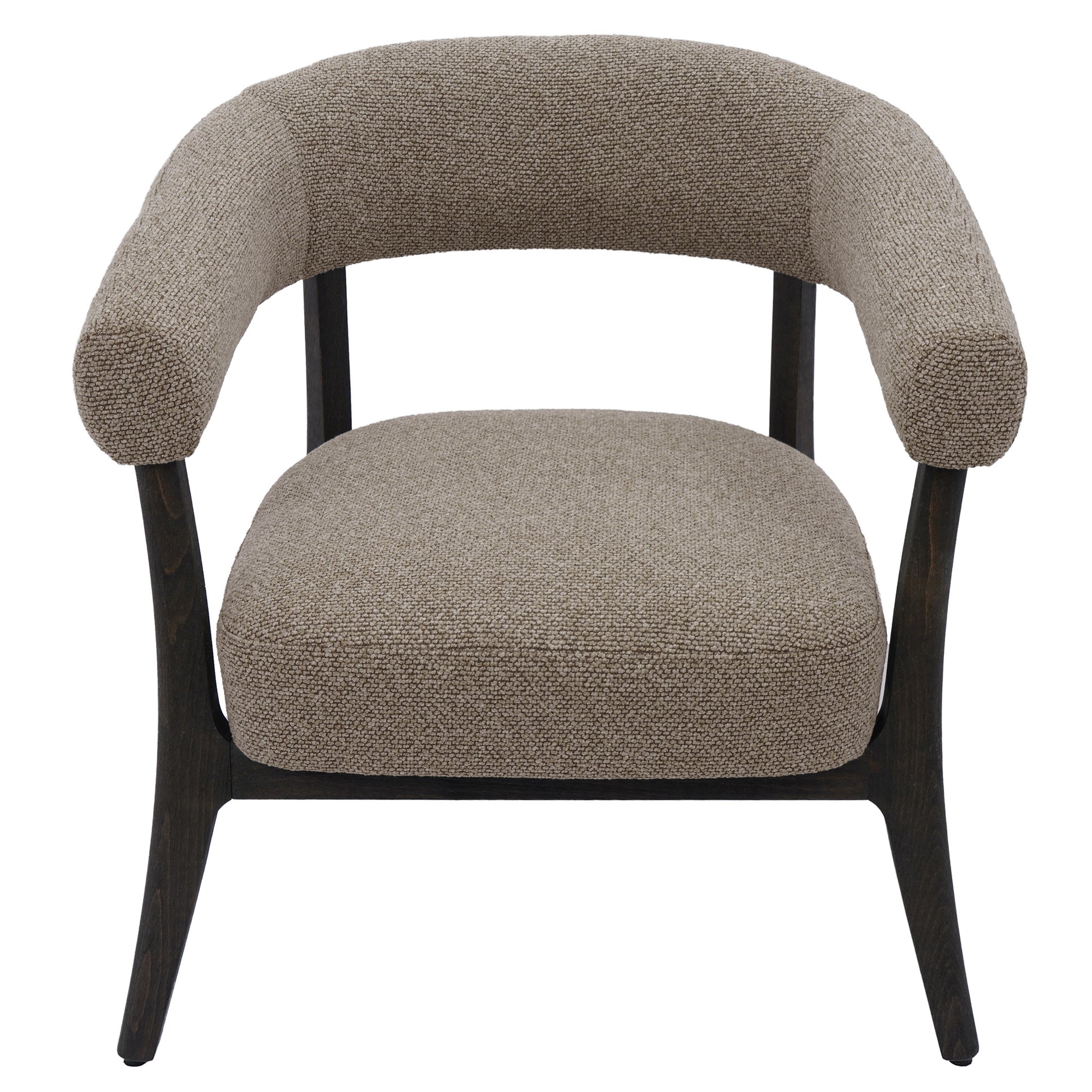Surin Accent Armchair - Brown Plush Side Chair-DECOROLALA