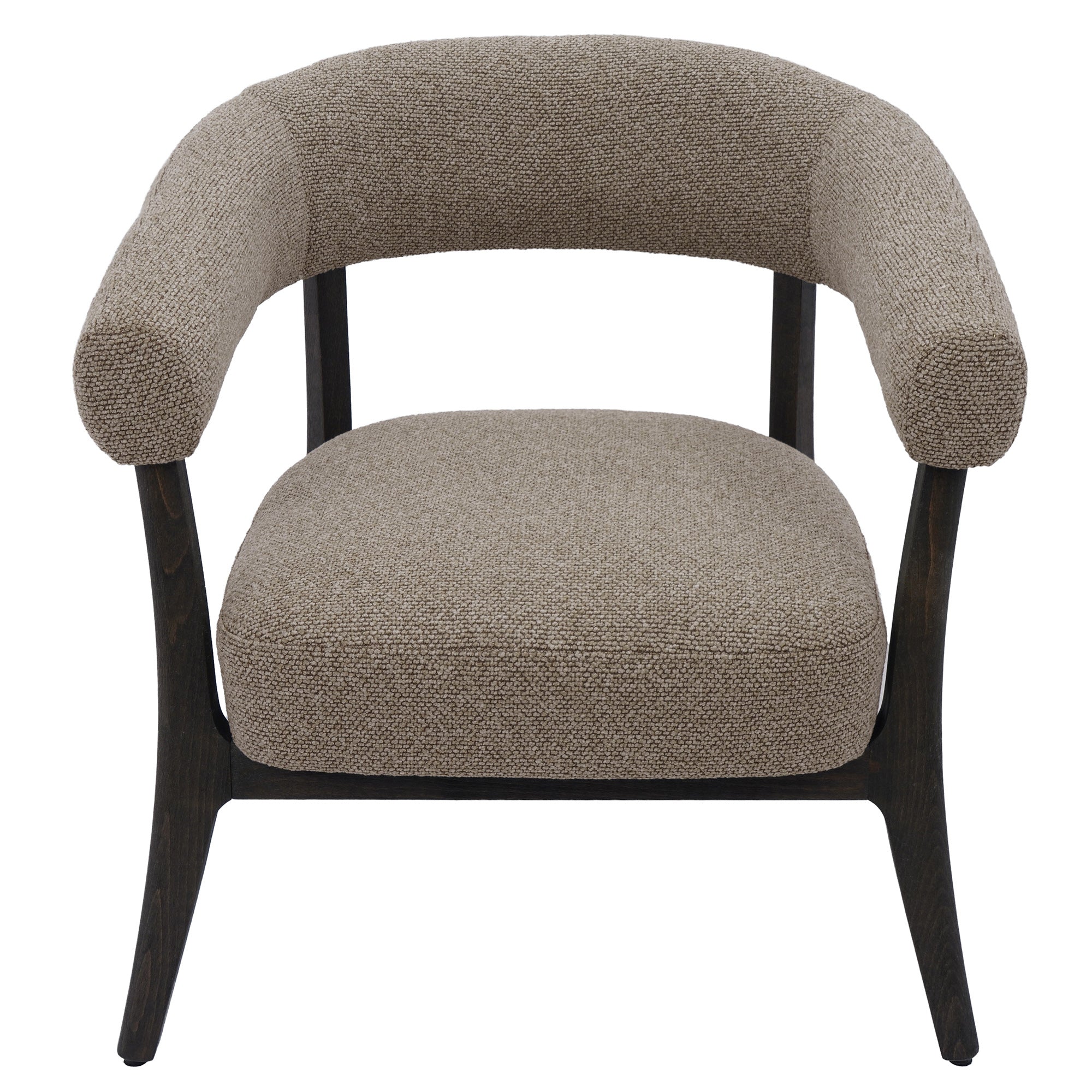 Surin Accent Armchair - Brown Plush Side Chair-DECOROLALA