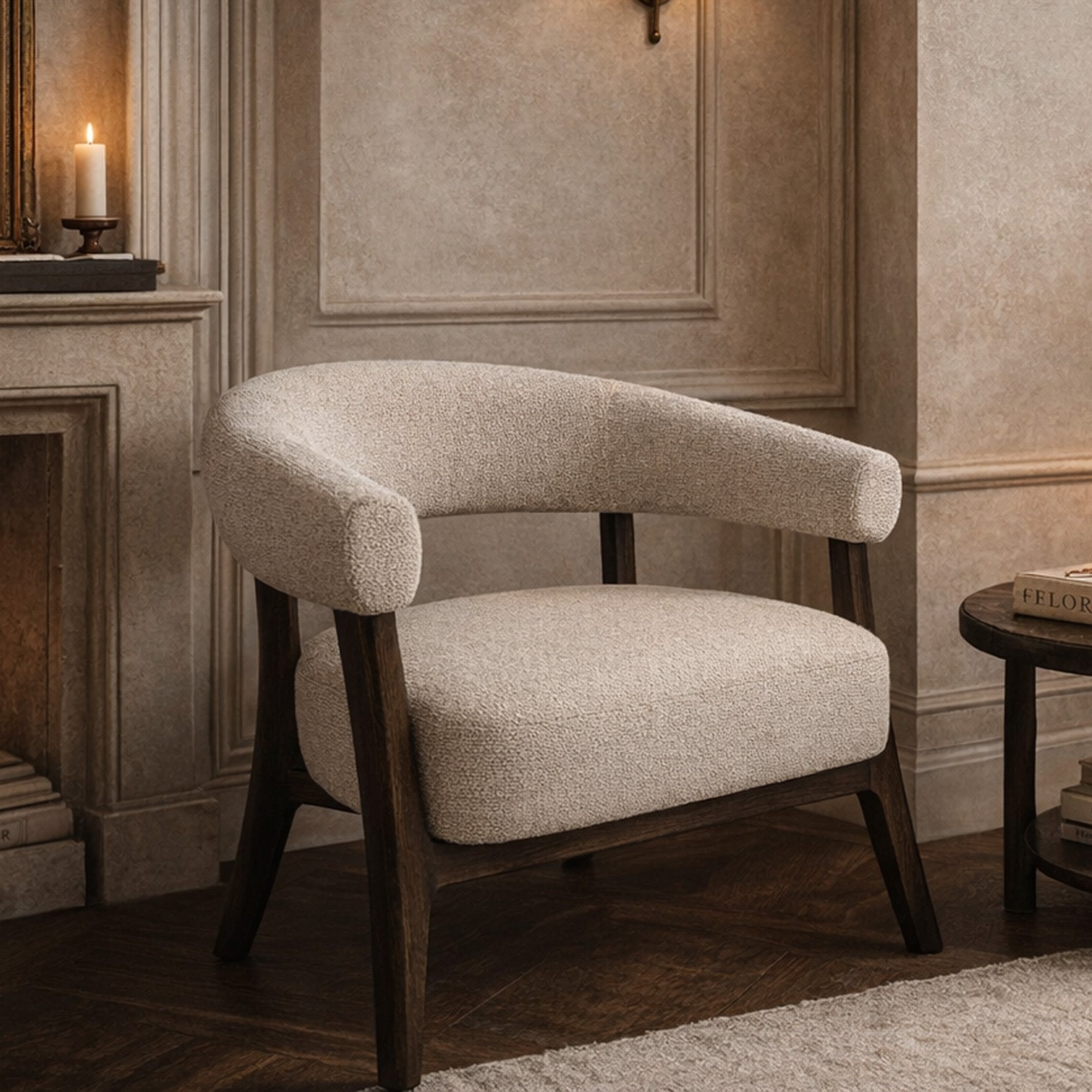 Surin Accent Chair - Oat Neutral Armchair-DECOROLALA