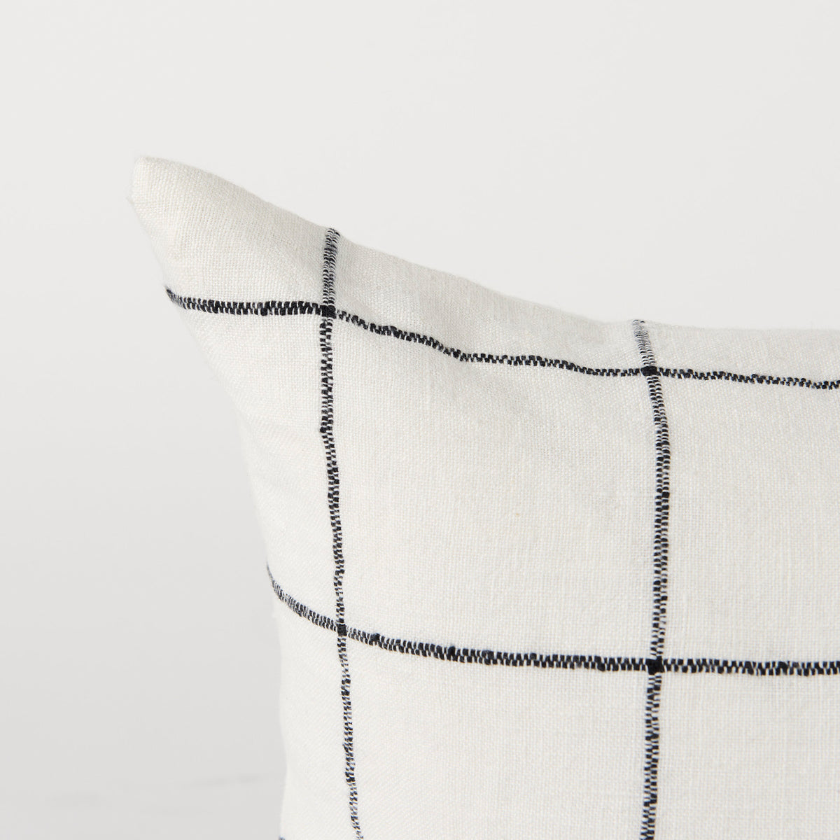 Suzanne 14x26 White/Black Square Pattern Pillow Cover-Decorative Pillows-DECOROLALA