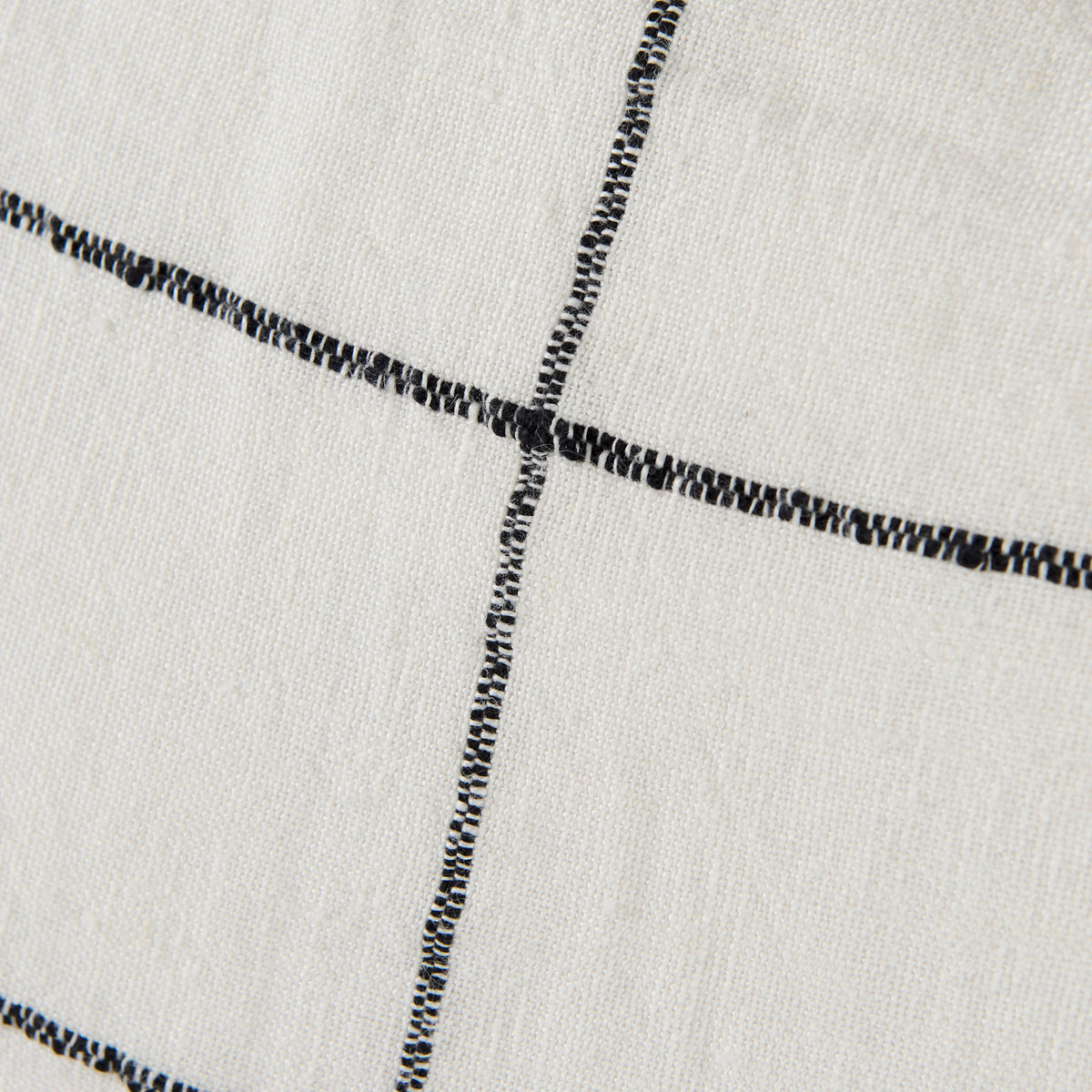 Suzanne 22 x 22 White/Black Square Pattern Pillow Cover-Decorative Pillows-DECOROLALA