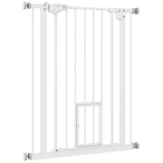Barrières pour chiens d’intérieur de 36" à ouverture facile pour portes, maison et escaliers – blanches