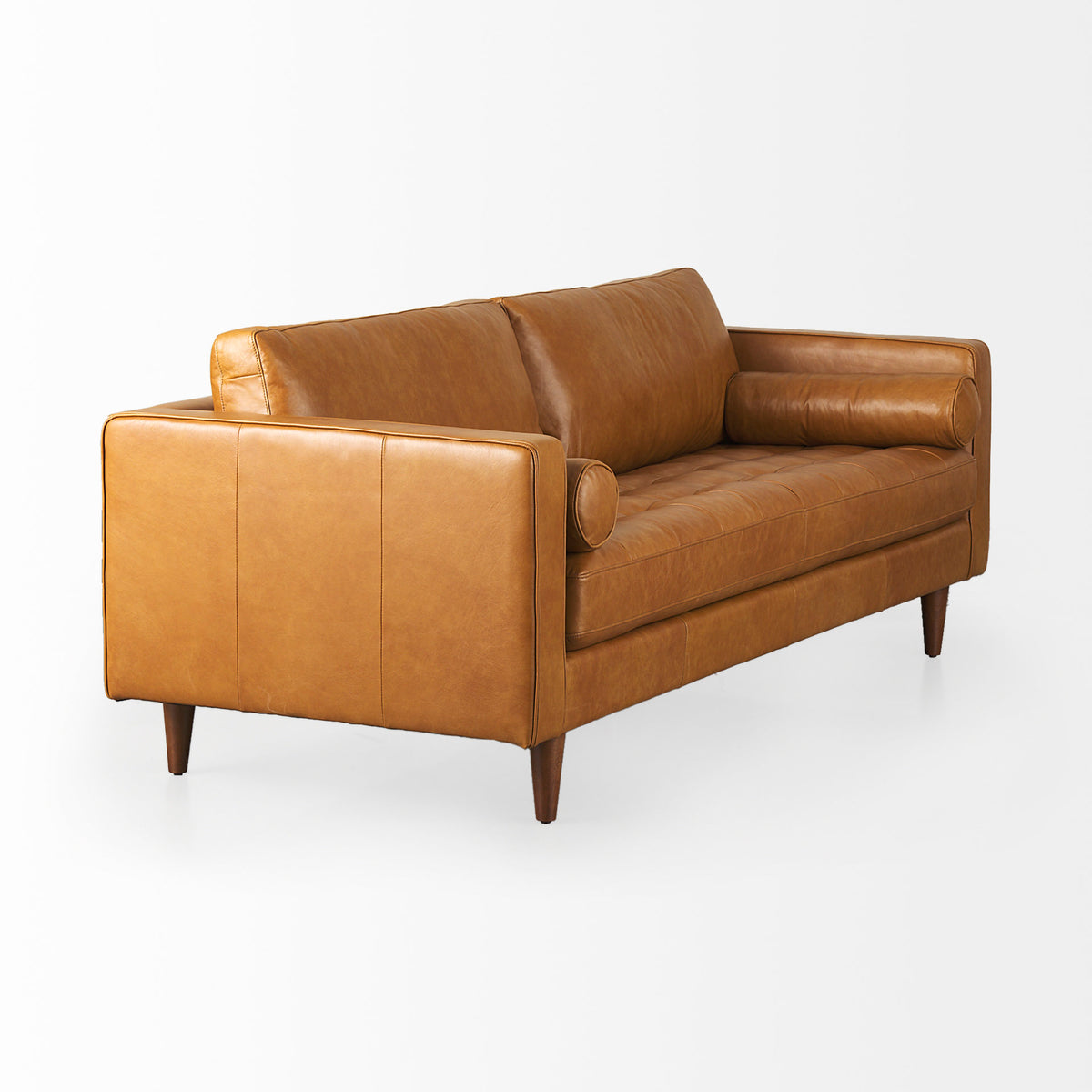 Svend 88.0L x 38.0W x 34.0H Leather Sofa-Sofa & Sectionals-DECOROLALA