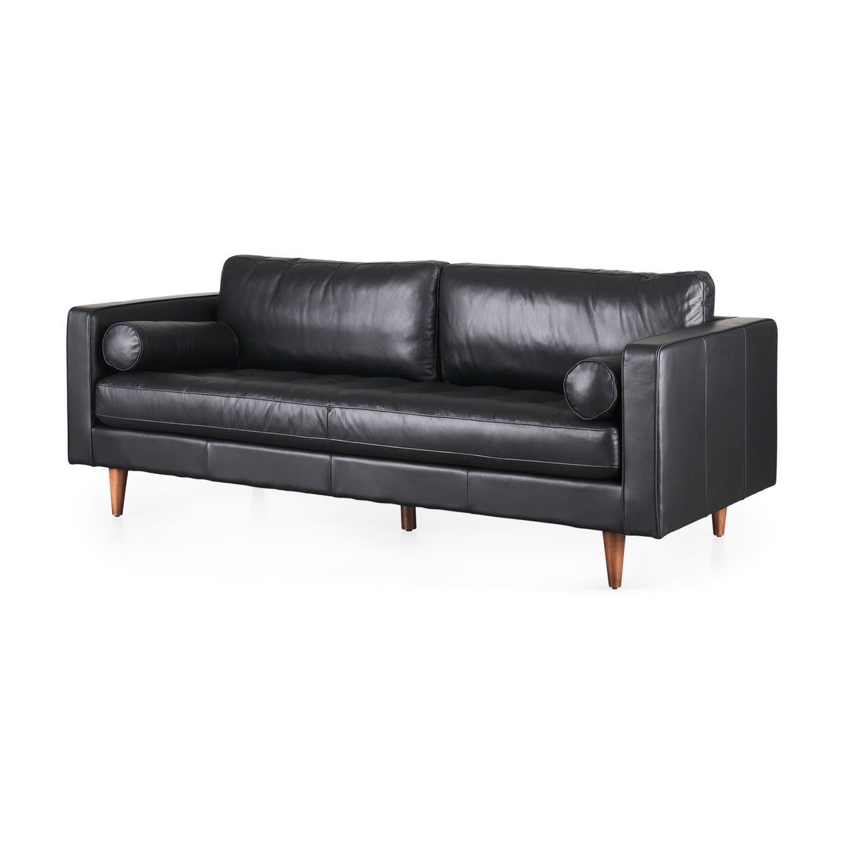 Svend 88.0L x 38.0W x 34.0H Leather Sofa-Sofa & Sectionals-DECOROLALA