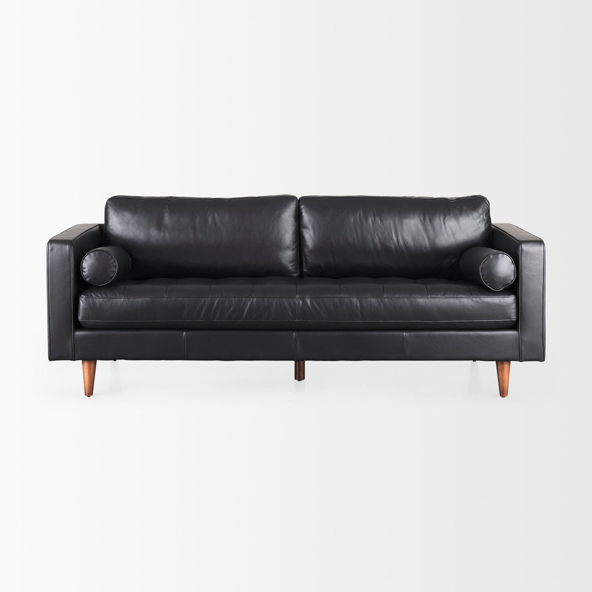 Svend 88.0L x 38.0W x 34.0H Leather Sofa-Sofa & Sectionals-DECOROLALA