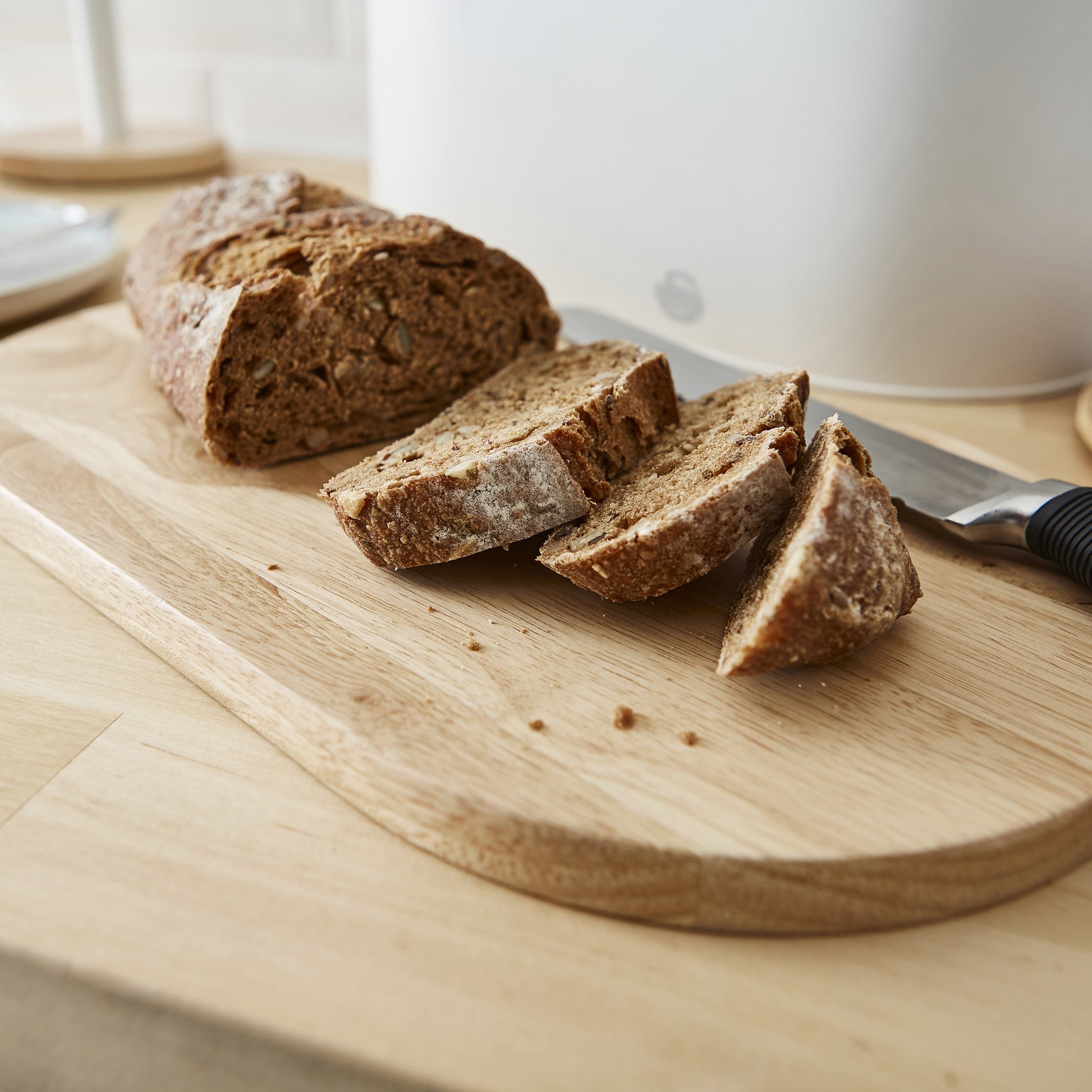 Swan Bread Bin with Cutting Board Lid-Cutting Board-DECOROLALA