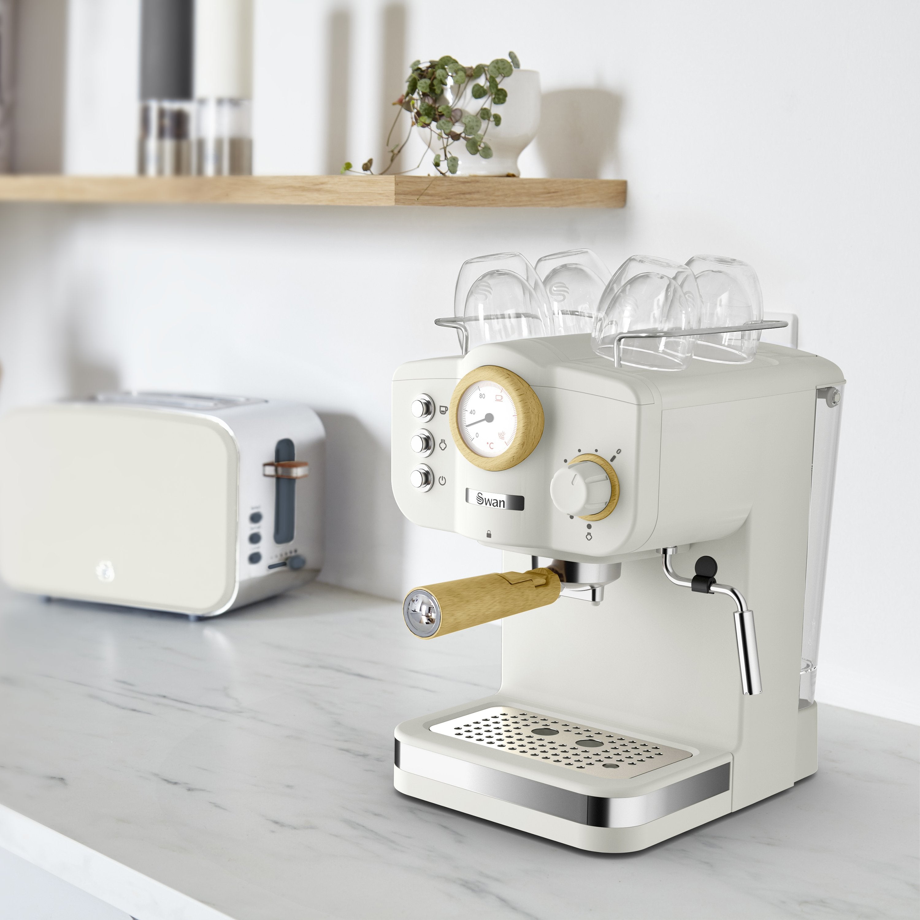 Swan Espresso Machine 20 Bar 1.2L-Espresso Machine-DECOROLALA