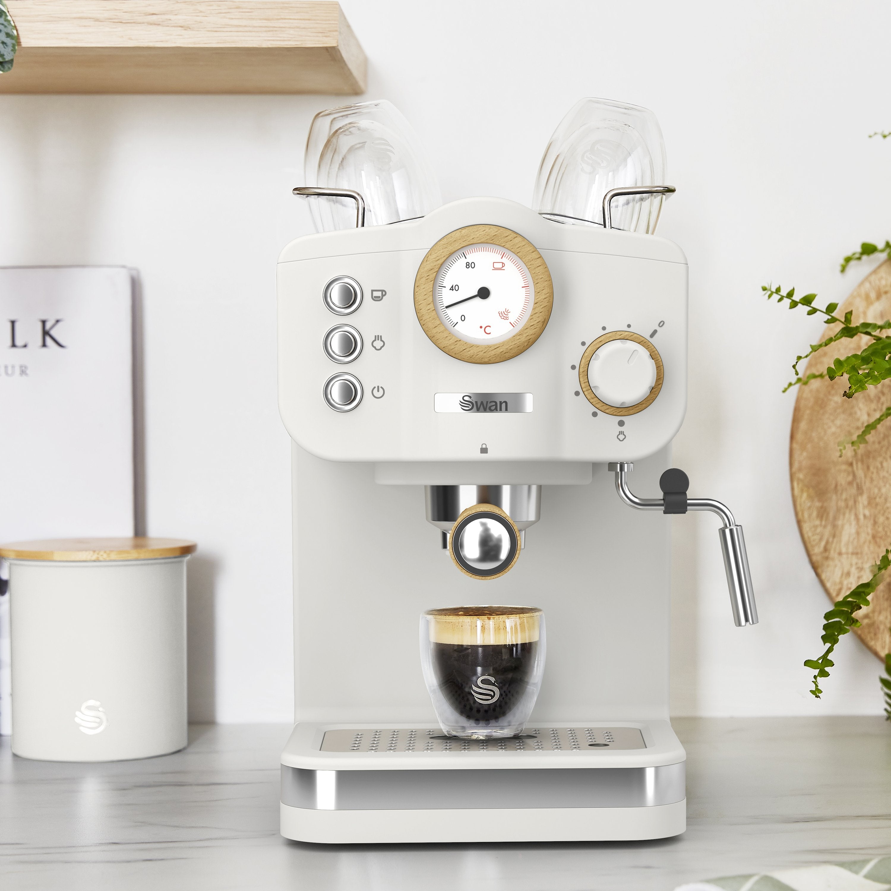 Swan Espresso Machine 20 Bar 1.2L-Espresso Machine-DECOROLALA