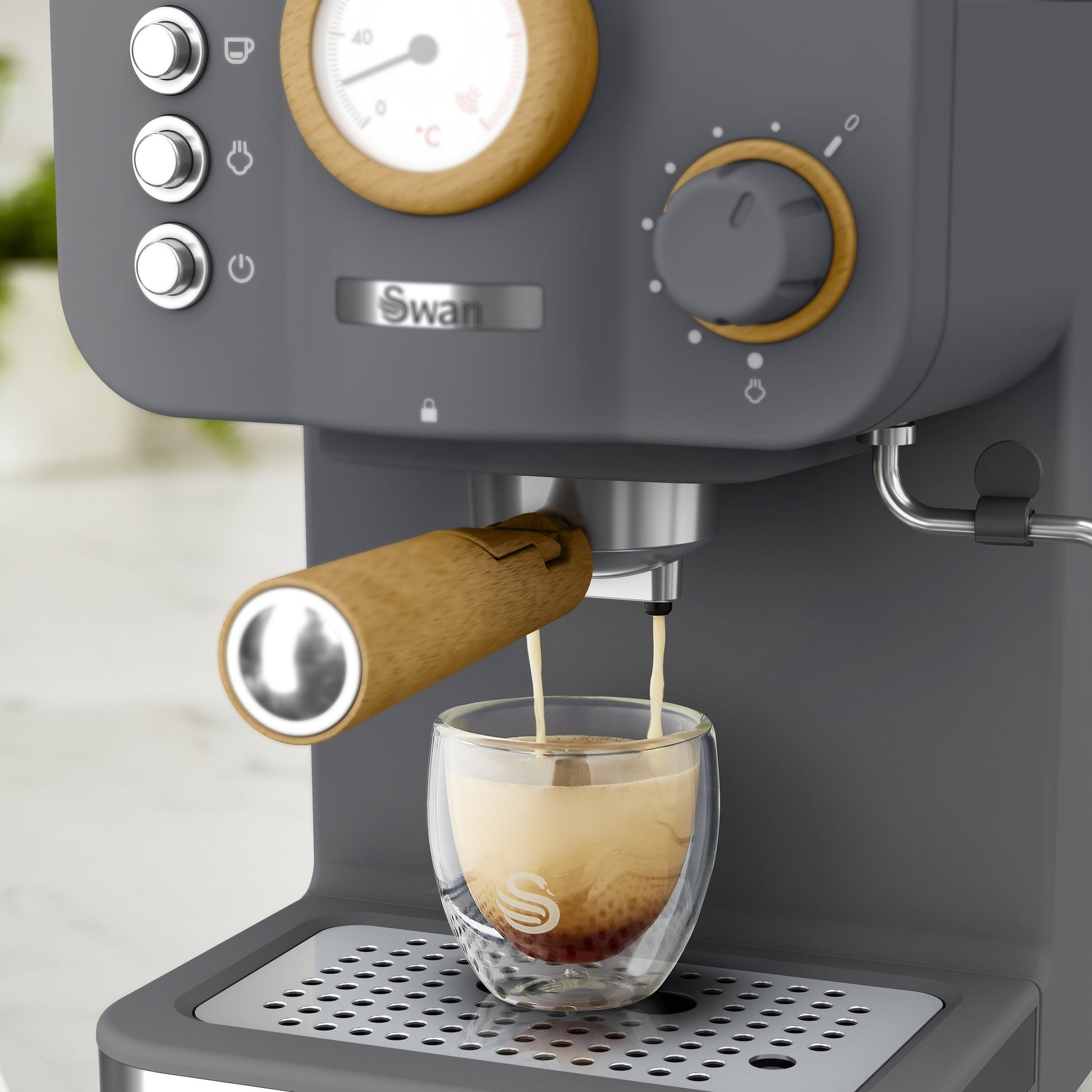 Swan Espresso Machine 20 Bar 1.2L-Espresso Machine-DECOROLALA