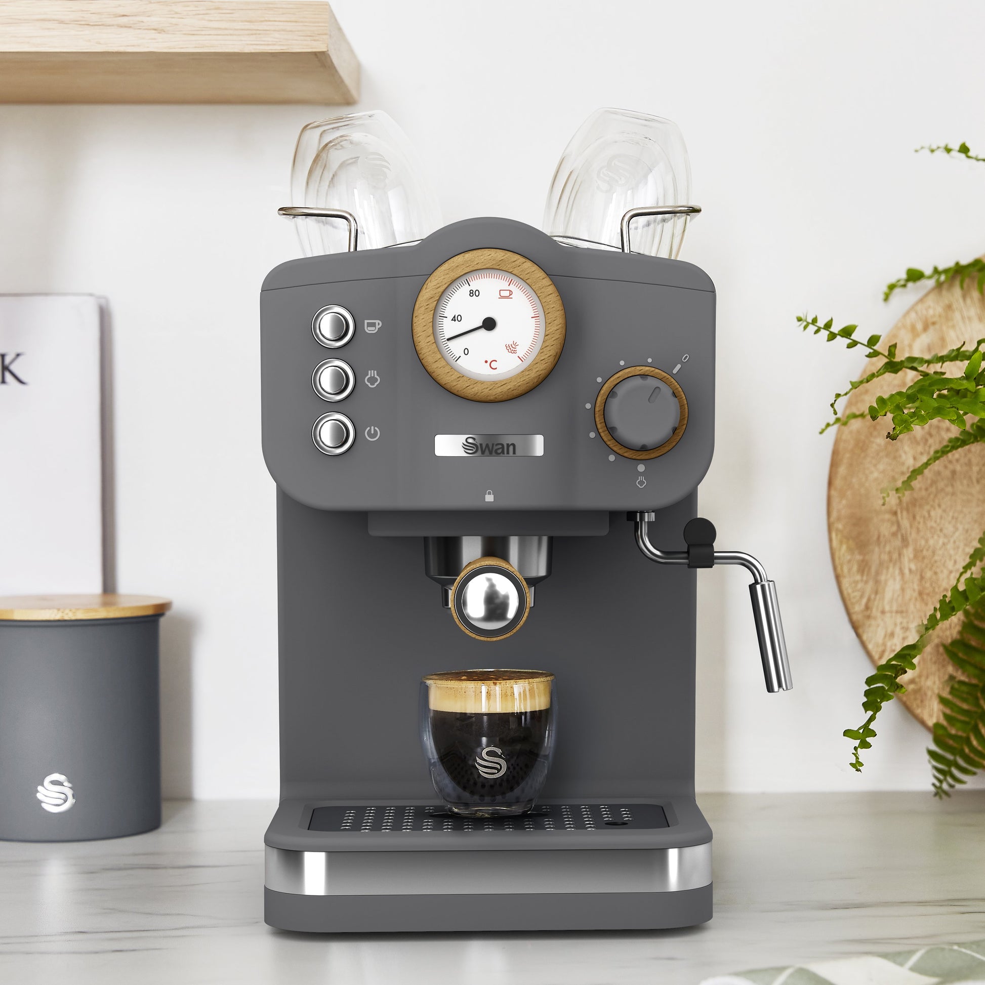 Swan Espresso Machine 20 Bar 1.2L-Espresso Machine-DECOROLALA