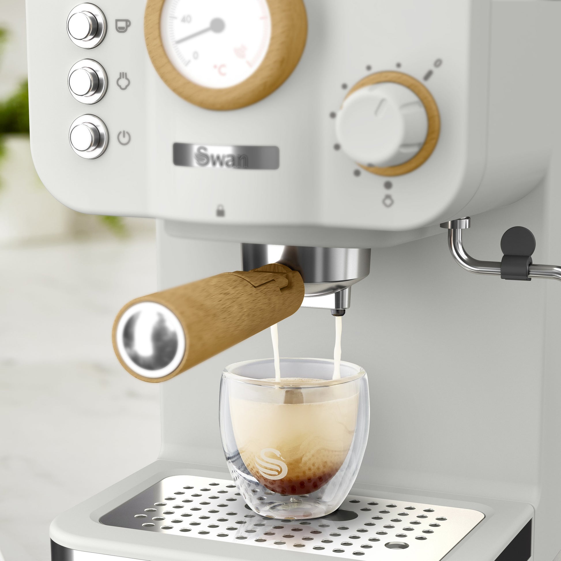 Swan Espresso Machine 20 Bar 1.2L-Espresso Machine-DECOROLALA