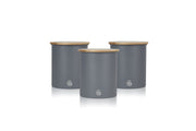 Swan Nordic Set of 3 Airtight Canisters-Food Storage Container-DECOROLALA