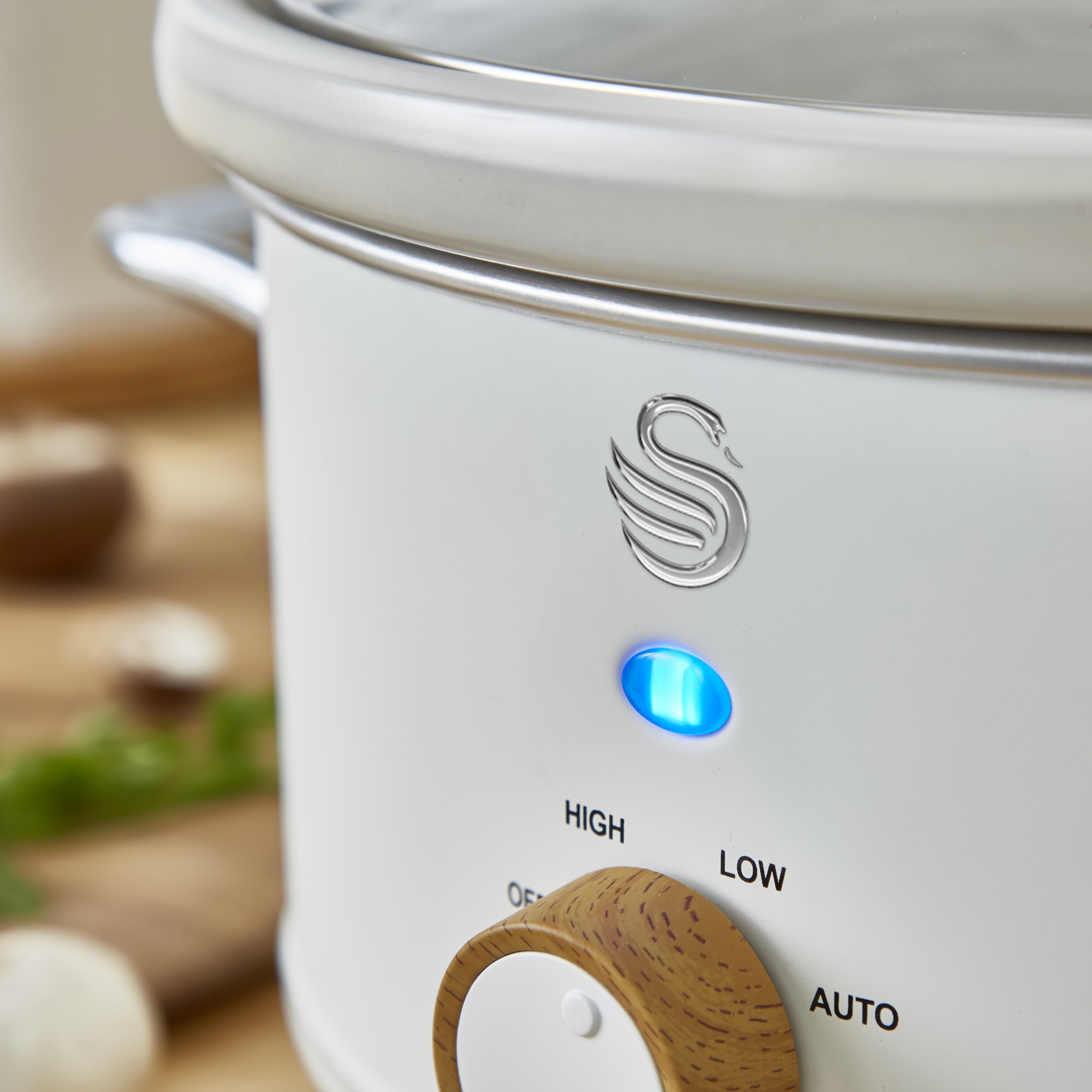 Swan Slow Cooker 3.5L - Glass Lid Ceramic-Slow Cookers-DECOROLALA